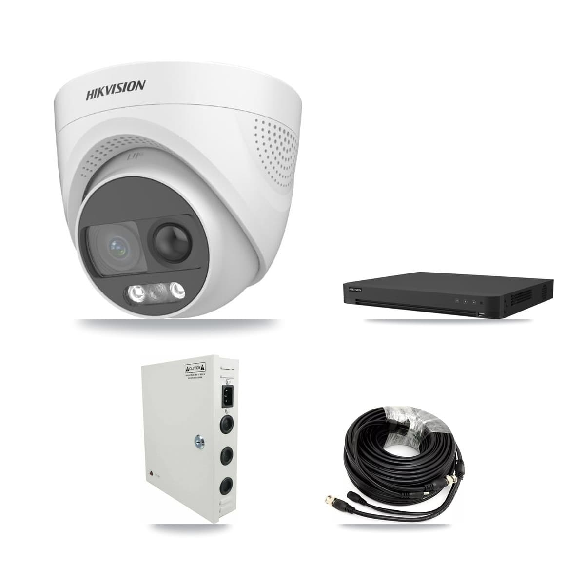 Hikvision 32-Channel 5MP CCTV Kit — 24 DS-2CE72KF3T Turret Cameras + 2× 8TB Recording