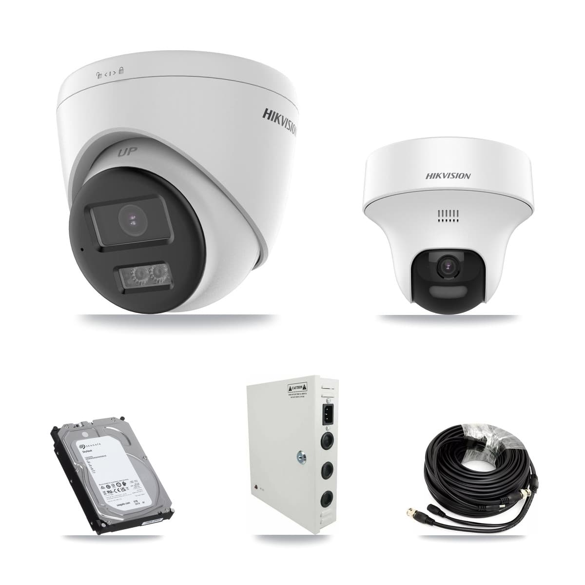 Hikvision 32-Channel 5MP CCTV Kit — 1 DS-2CE70K0T-PTLTS + 15 DS-2CE78K0T-LTS Turret Cameras + 3× 6TB Recording (DS-7332HQHI-K4 Recorder)