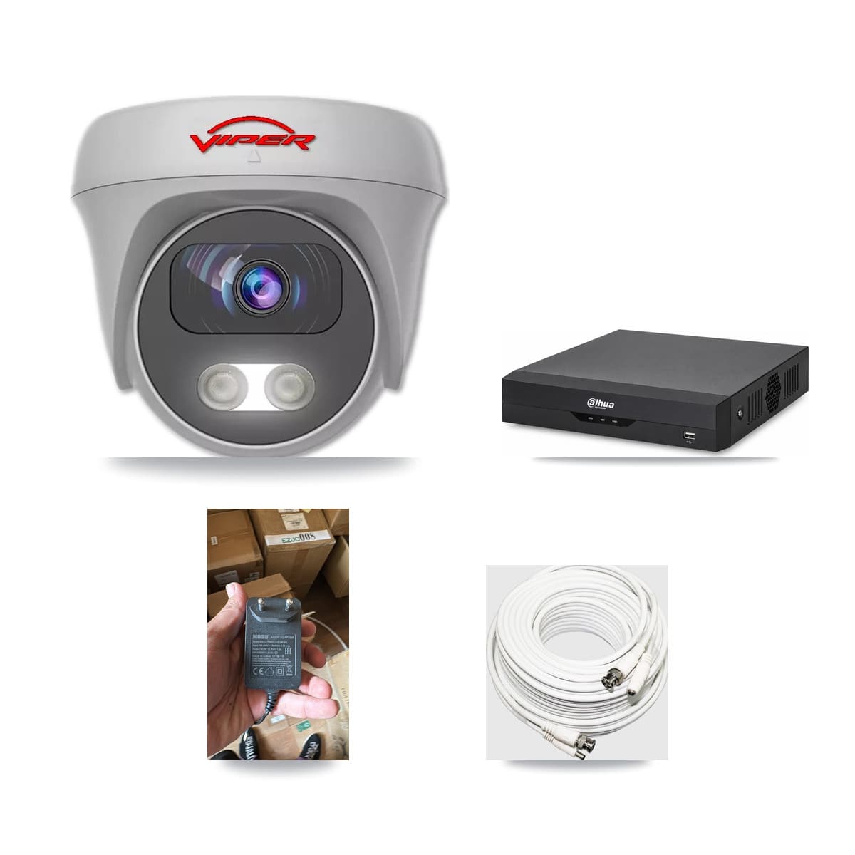 Viper & Dahua 4-Channel 5MP CCTV Kit — 1 Camera + 3TB Recording - Image 1