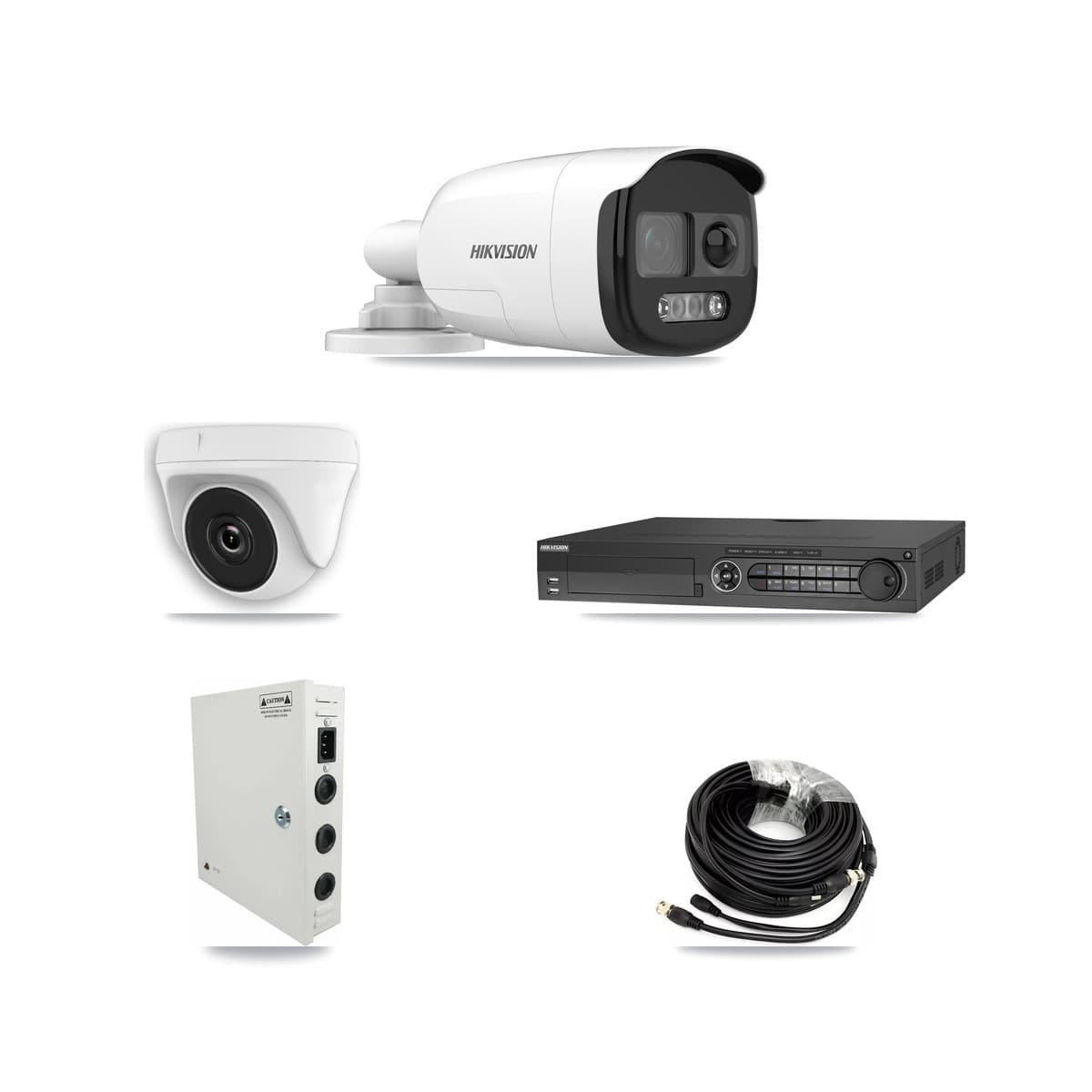 Hikvision 32-Channel 2MP – 5MP CCTV Kit — 16 5MP Bullet + 16 2MP Dome Cameras + 4× 8TB Recording