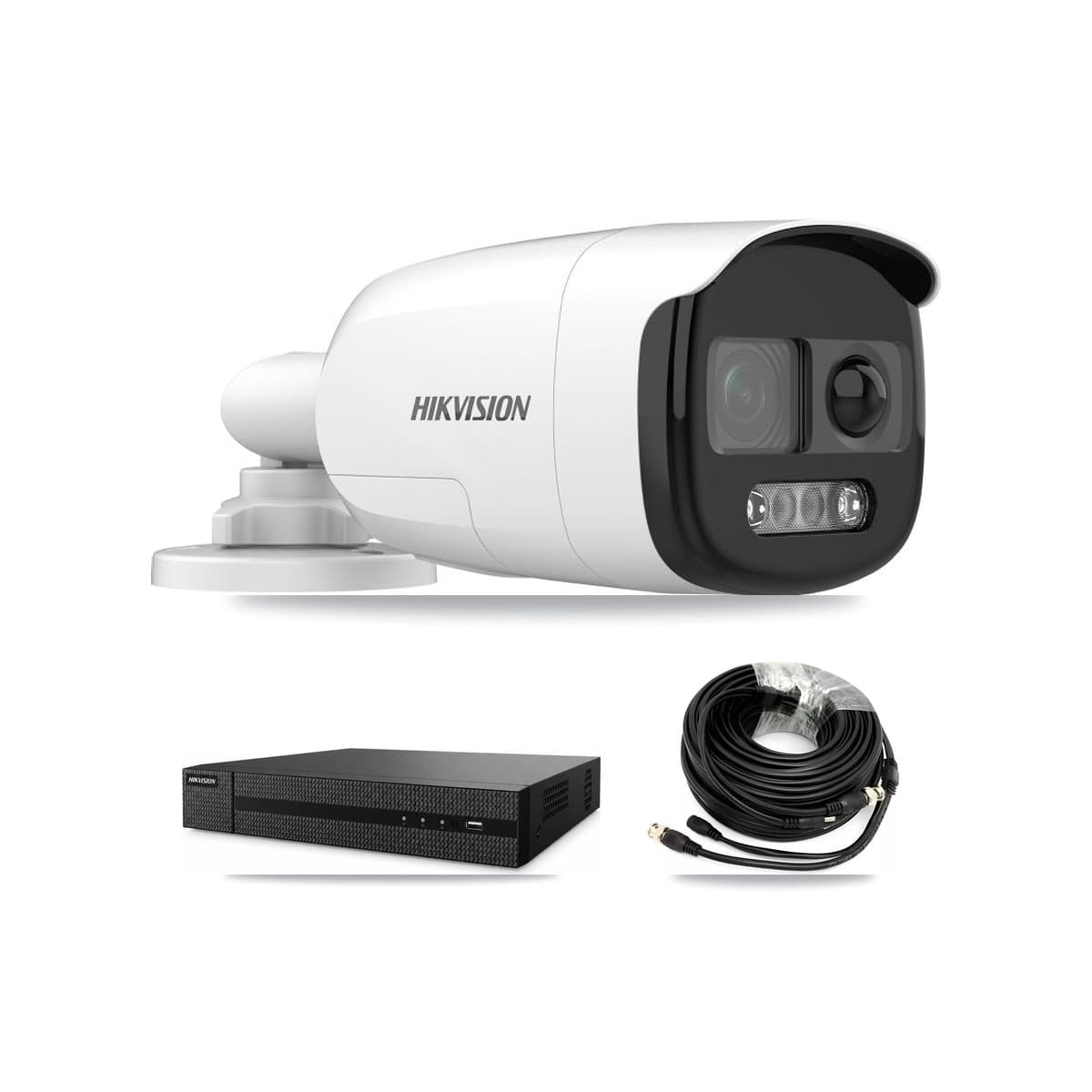 Hikvision 8-Channel 5MP CCTV Kit — 2 DS-2CE12KF3T Bullet Cameras + 3TB Recording (DVR-8CH Recorder)