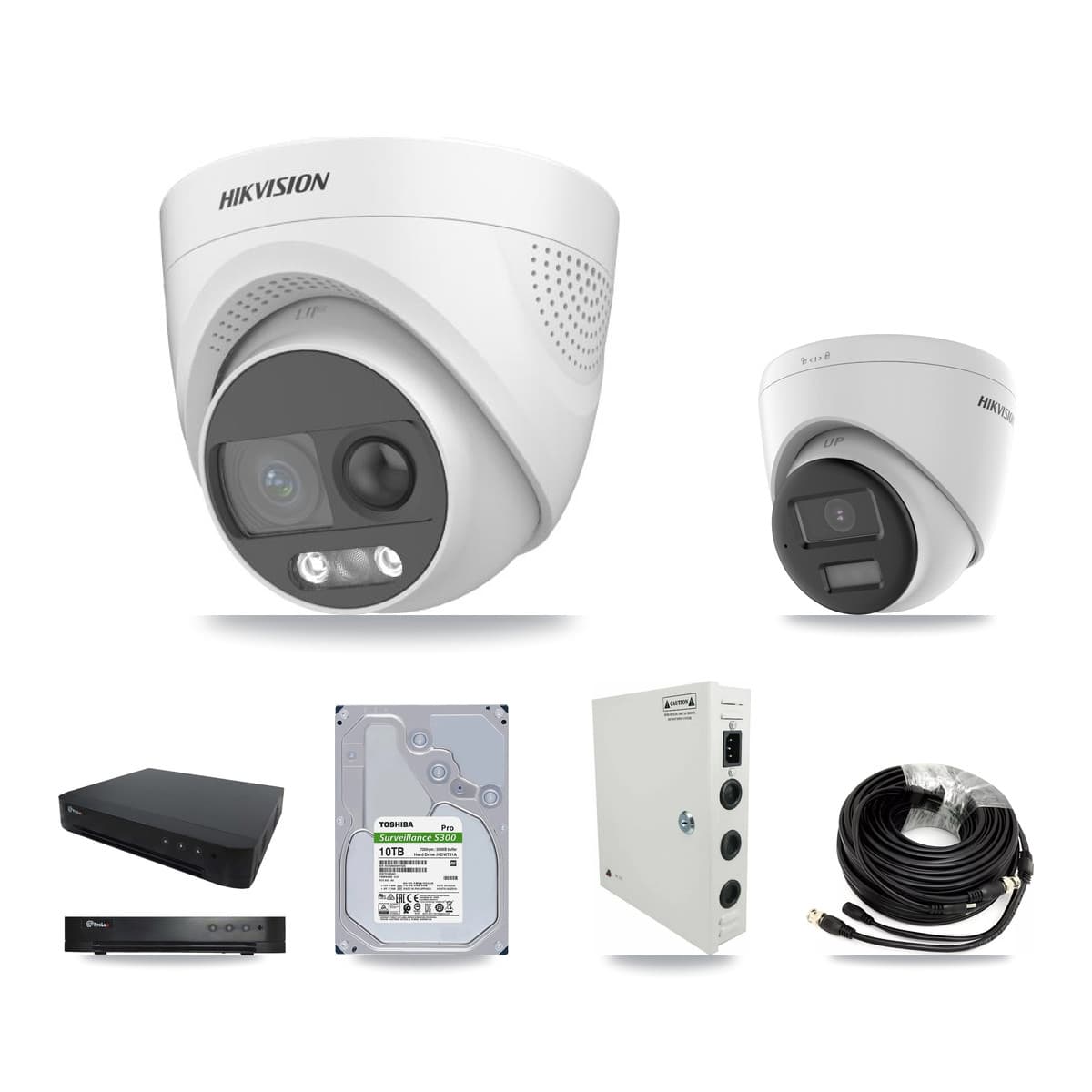 Hikvision & Prolux 16-Channel 5MP CCTV Kit — 15 DS-2CE72KF3T + 1 DS-2CE78K0T Turret Cameras + 10TB Recording - Image 1