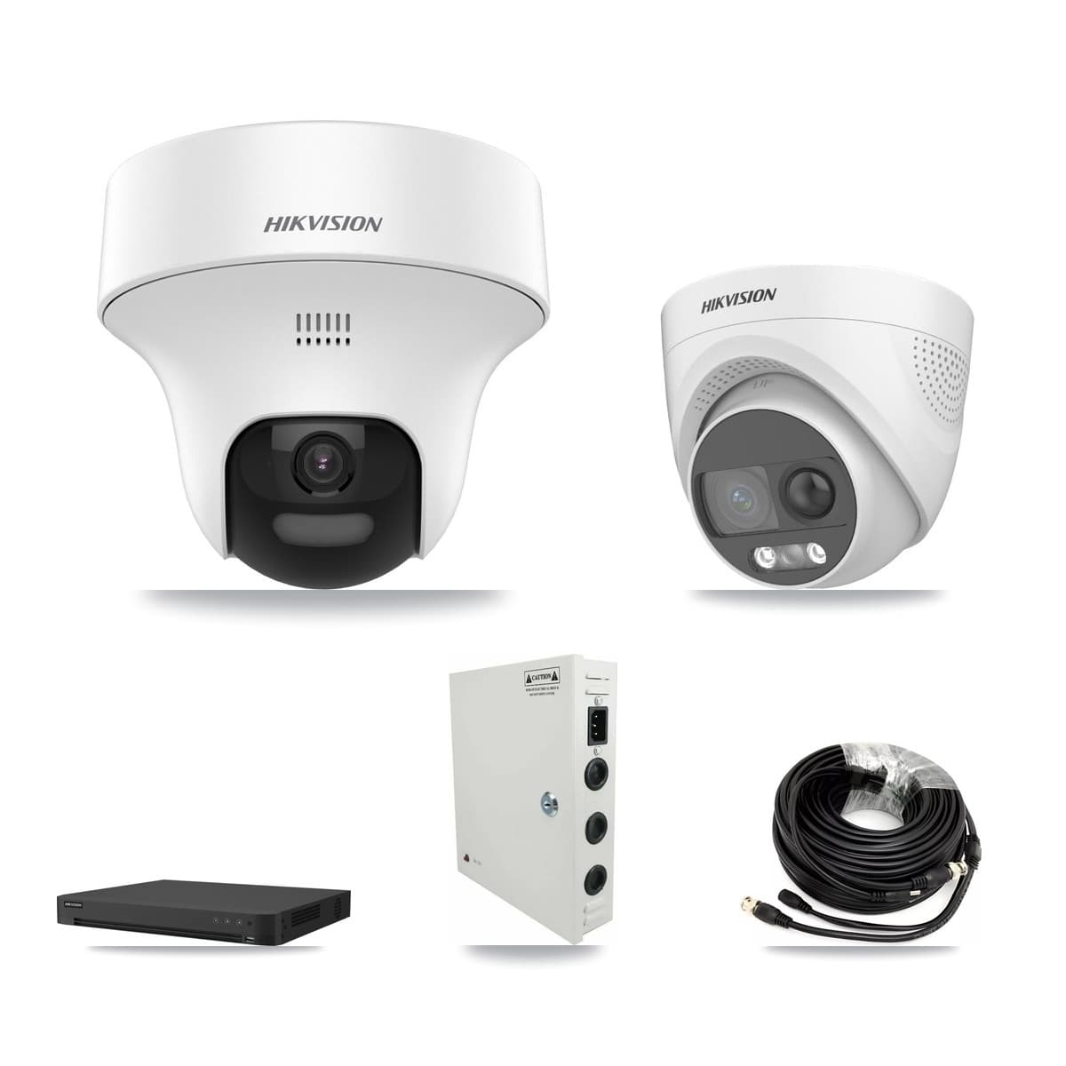 Hikvision 32-Channel 5MP CCTV Kit — 14 DS-2CE70K0T + 6 DS-2CE72KF3T Turret Cameras + 8TB Recording