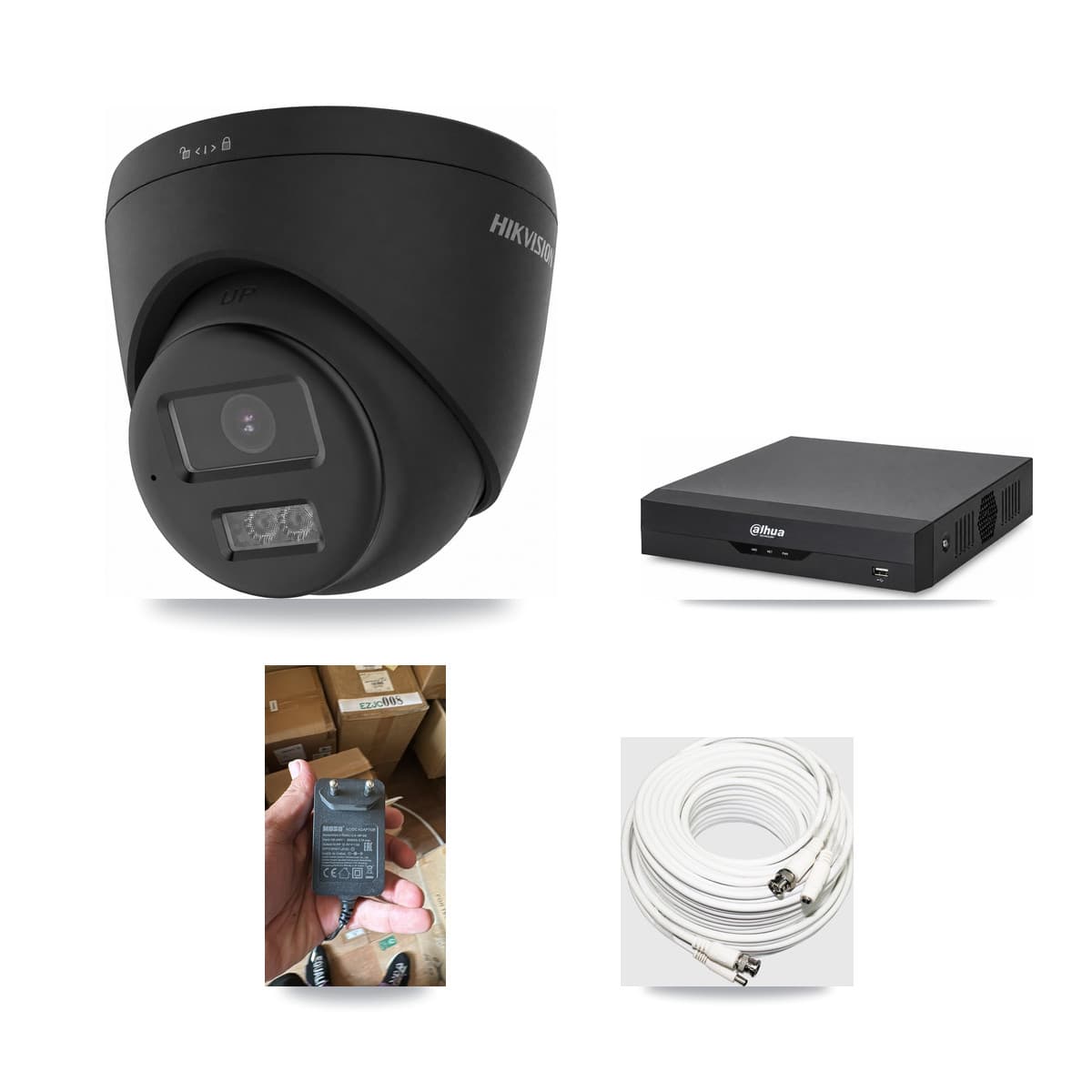Dahua 4-channel CCTV kit: 1 camera (1× 4K Turret), 3TB hard drive