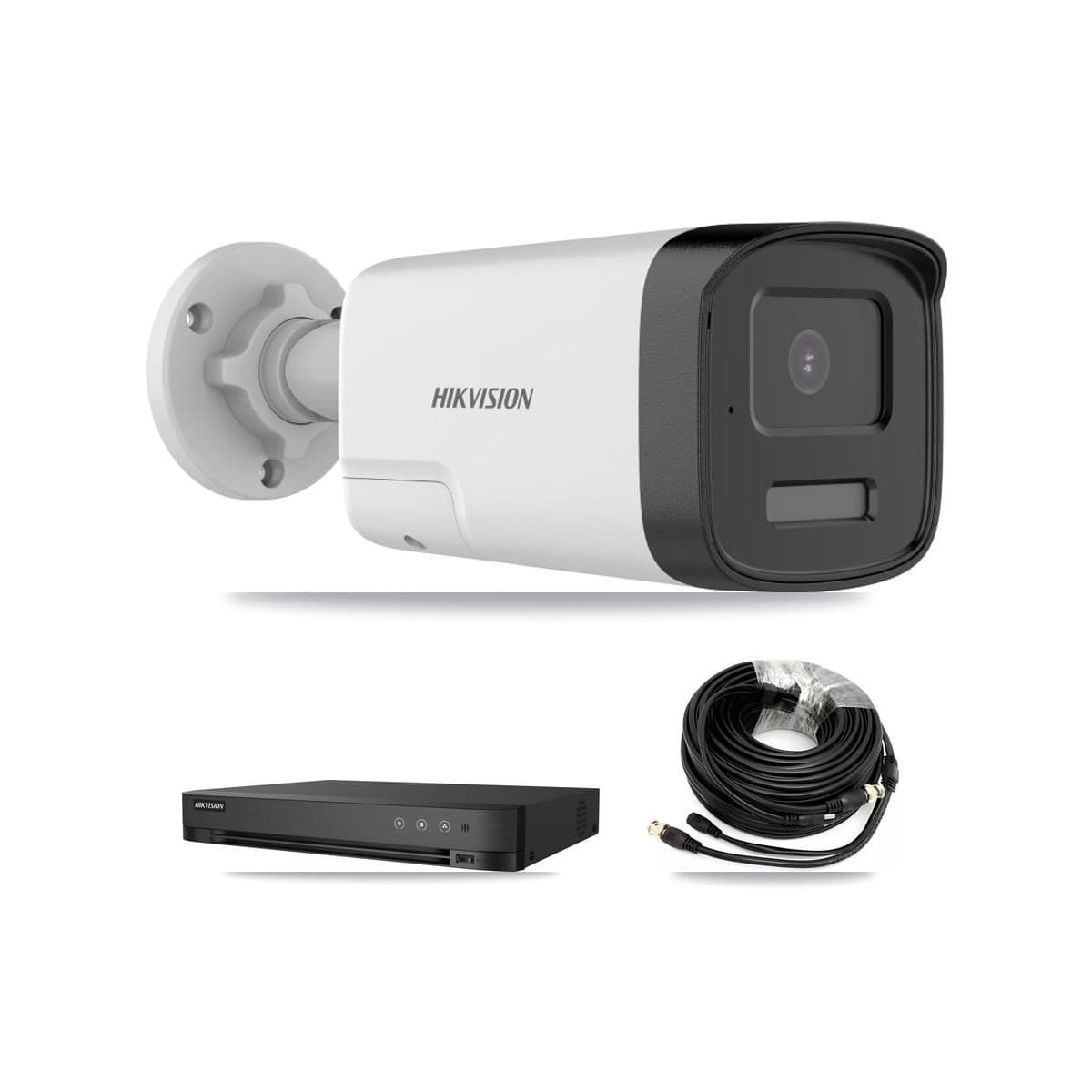 Hikvision 4-Channel 5MP CCTV Kit — 2 DS-2CE17K0T Bullet Cameras + 3TB Recording (IDS-7204HUHI Recorder)