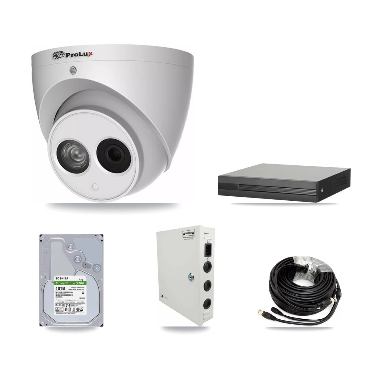 Prolux 16-Channel 4MP CCTV Kit — 9 Turret Cameras + 10TB Recording - Image 1