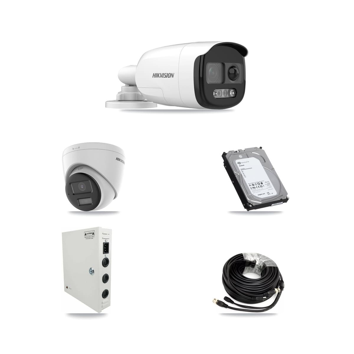 Hikvision 32-Channel 5MP – 4K CCTV Kit — 15 5MP Bullet + 1 4K Turret Cameras + 3× 6TB Recording