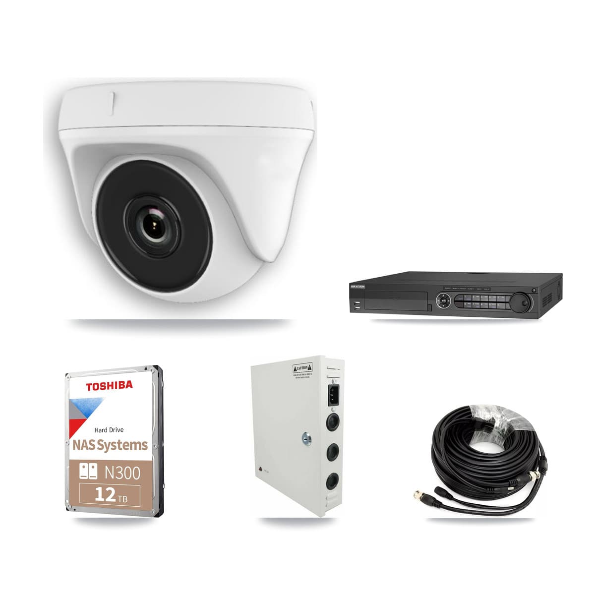 Hikvision 32-Channel 2MP CCTV Kit — 18 White Dome Cameras + 12TB Recording (IDS-7332HUHI Recorder)