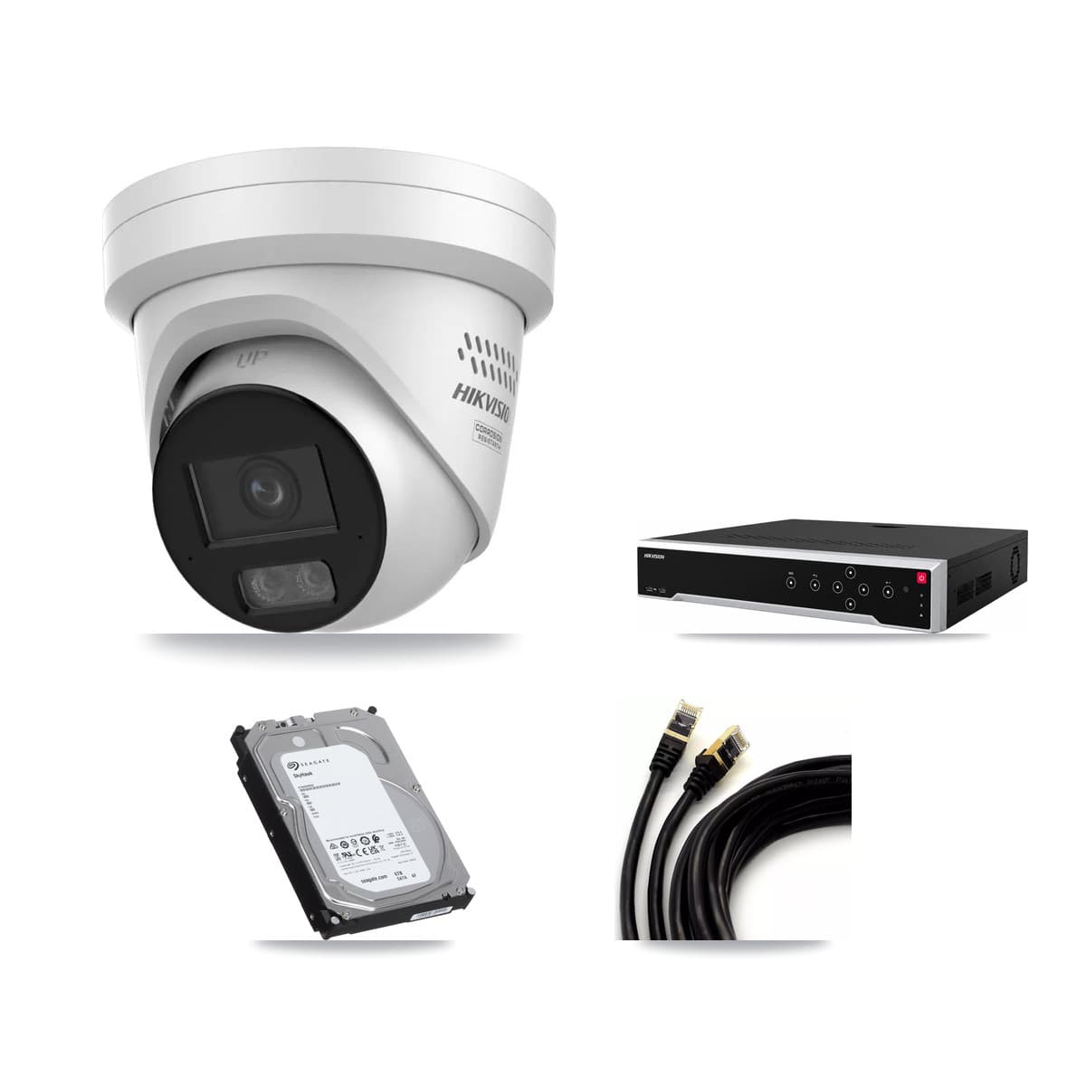 Hikvision 32-Channel 4MP CCTV Kit — 16 DS-2CD2347G3 Turret Cameras + 3× 6TB Recording