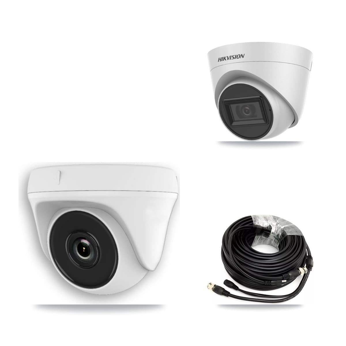 Hikvision 32-Channel 2MP – 5MP CCTV Kit — 1 White 5MP Turret + 3 White 2MP Dome Cameras + 3TB Recording (DS-7332HQHI Recorder)