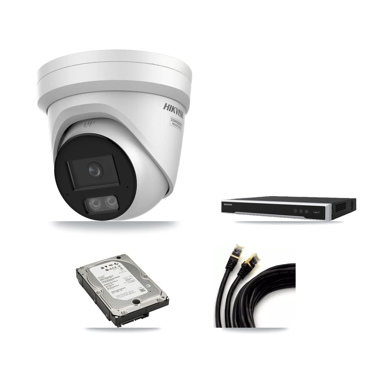 Hikvision 16-Channel 4K CCTV Kit — 2 DS-2CD2387G3 Turret Cameras + 5TB Recording