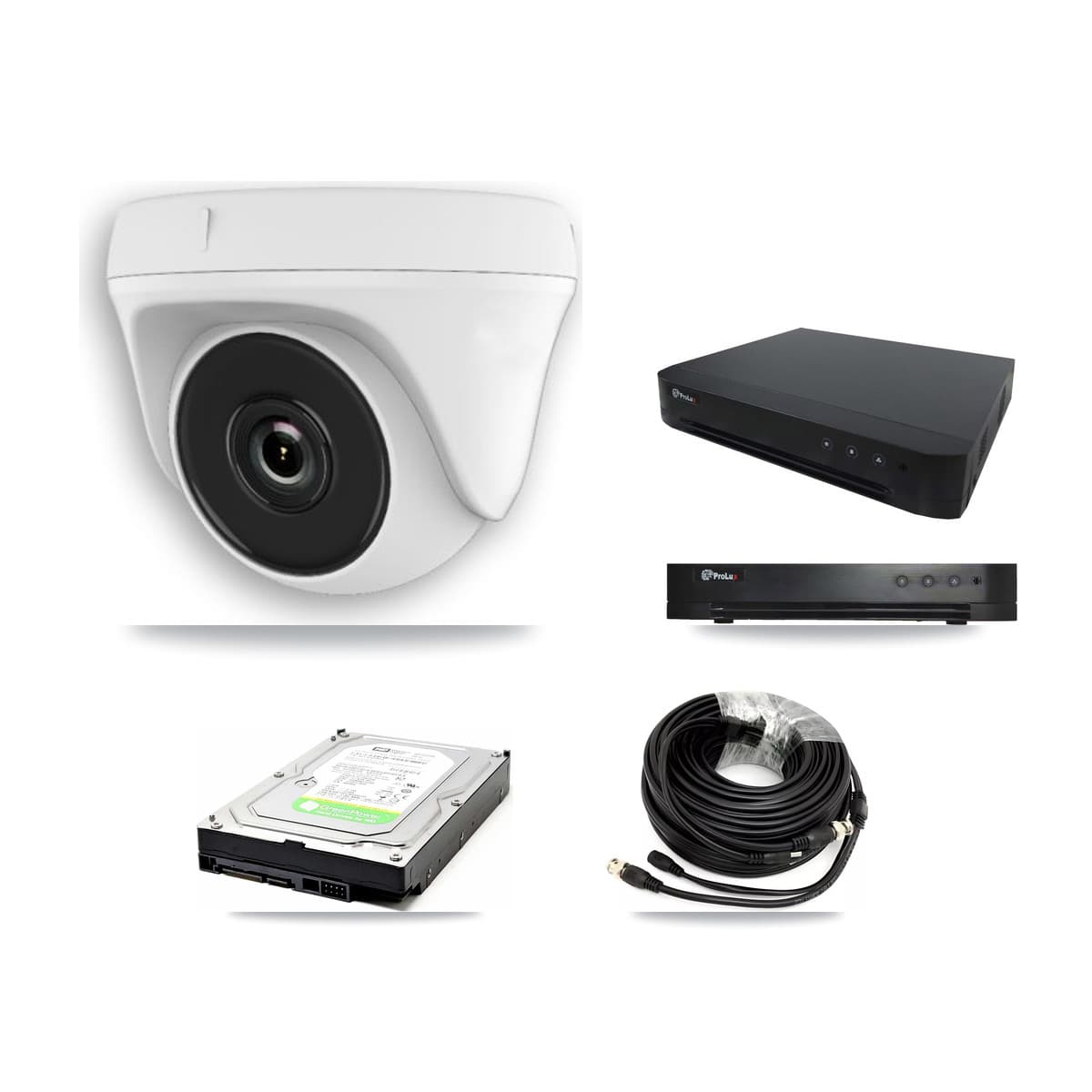 Prolux 16-Channel 2MP CCTV Kit — 2 Dome Cameras + 1TB Recording