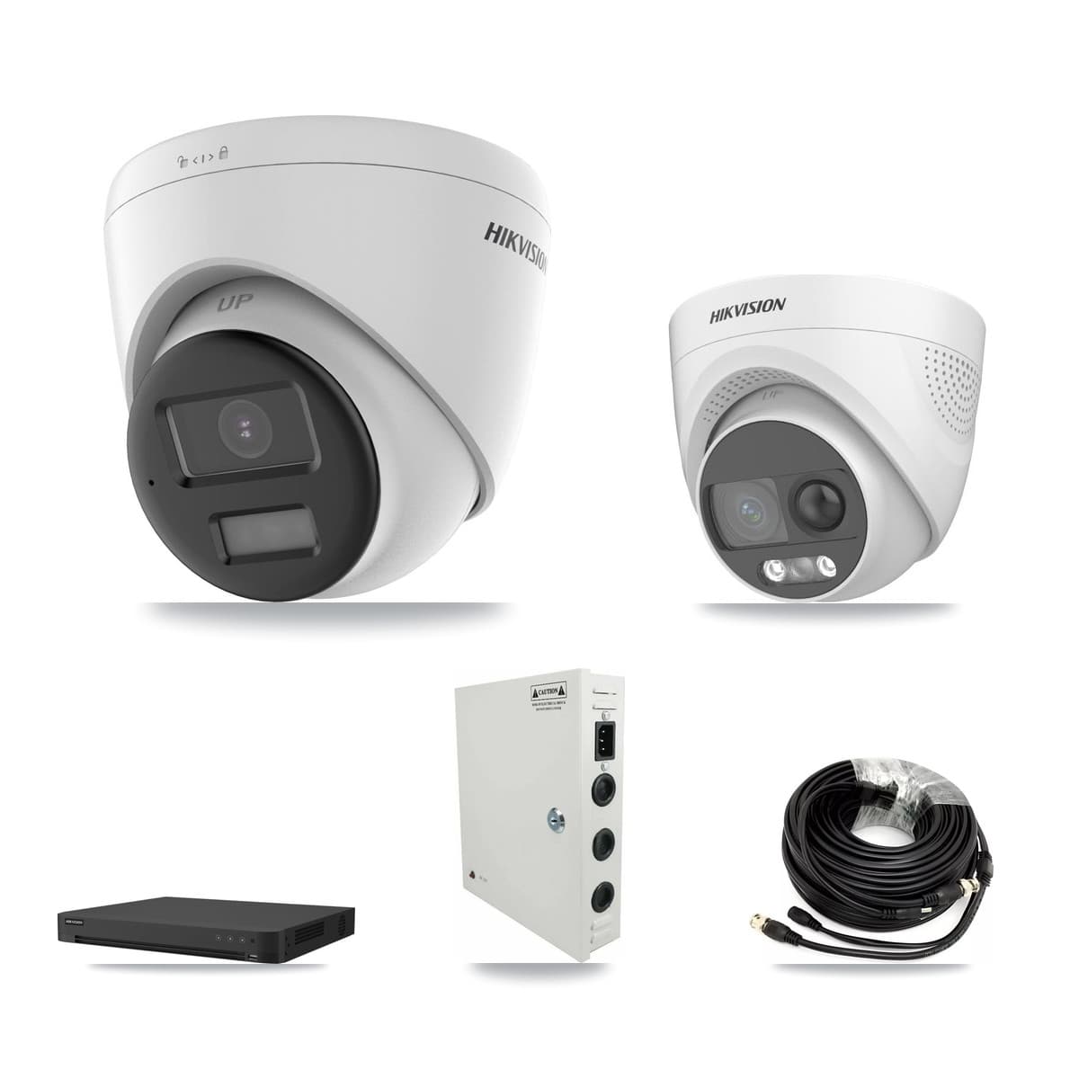 Hikvision 32-Channel 5MP CCTV Kit — 4 DS-2CE72KF3T + 9 DS-2CE78K0T Turret Cameras + 2× 8TB Recording - Image 1