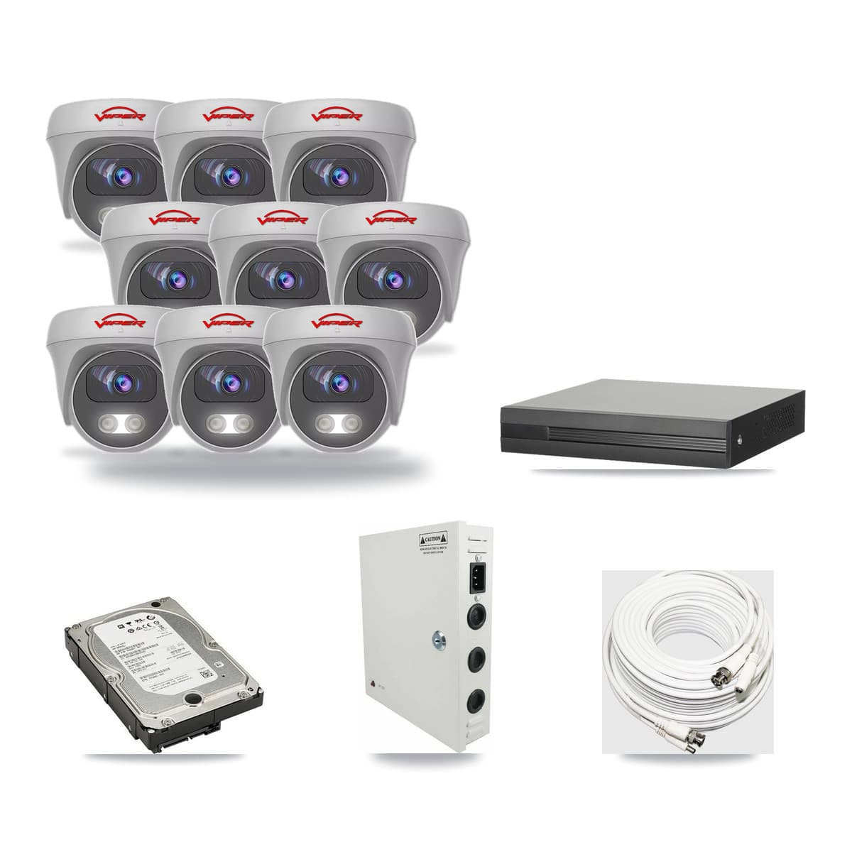 16-Channel 5MP CCTV Kit — 9 Viper Cameras + 5TB Recording - Image 1