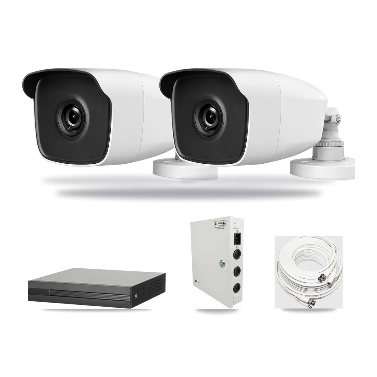 4-Channel 3MP CCTV Kit — 2 HiLook Bullet Cameras + 3TB Recording - Image 1