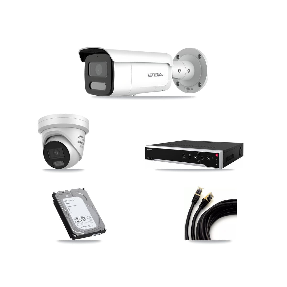 Hikvision 32-Channel 4MP CCTV Kit — 1 Turret + 3 Bullet Cameras + 6TB Recording
