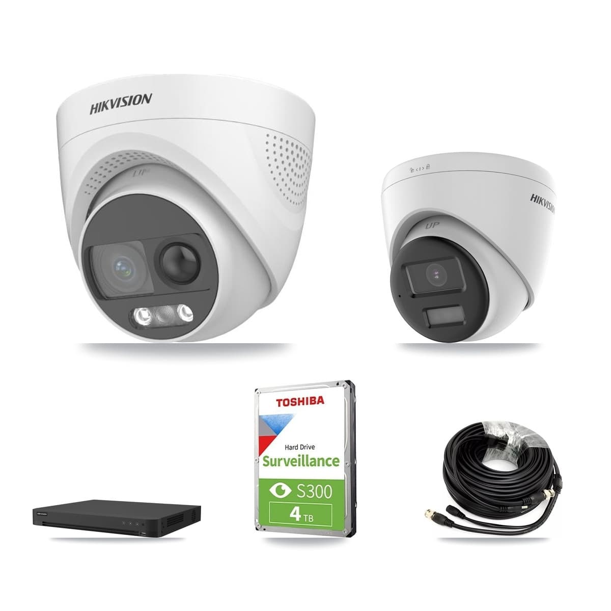 Hikvision 32-Channel 5MP CCTV Kit — 2 DS-2CE72KF3T + 1 DS-2CE78K0T Turret Cameras + 4TB Recording - Image 1