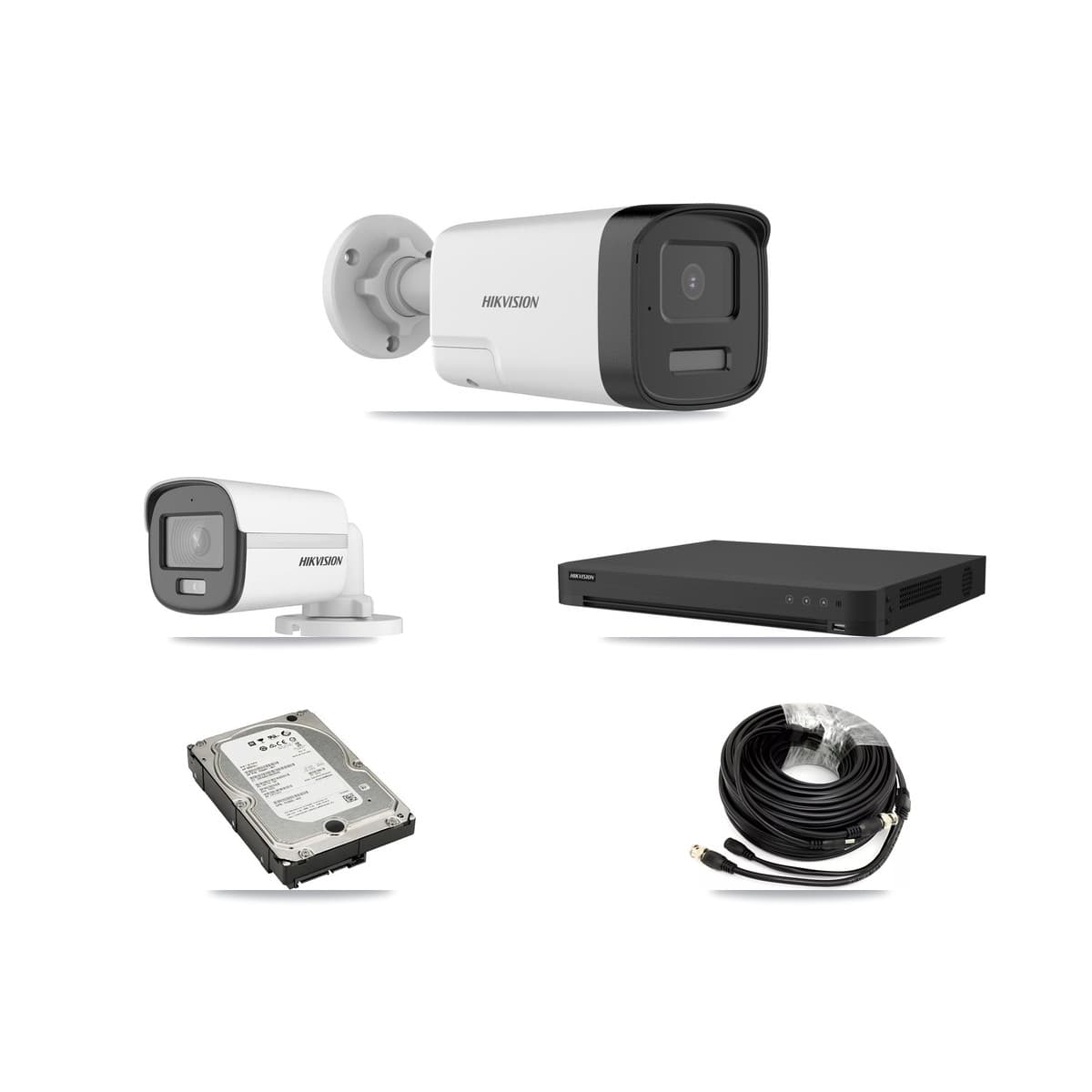 Hikvision 32-Channel 5MP CCTV Kit — 1 DS-2CE12KF0T + 3 DS-2CE17K0T Bullet Cameras + 5TB Recording