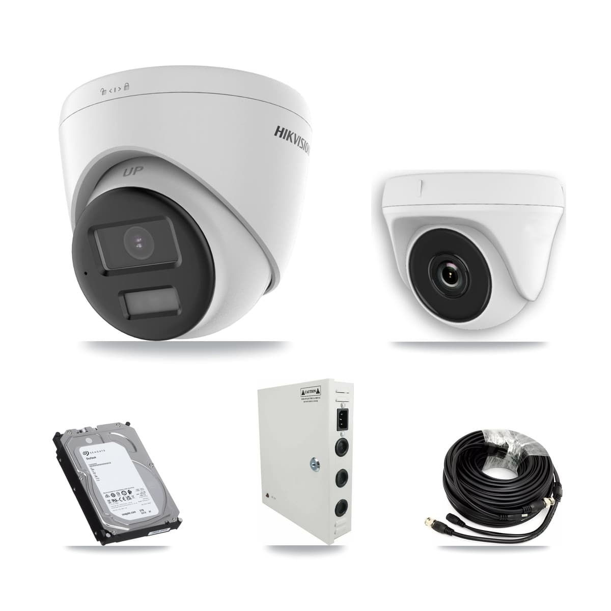 Hikvision 32-Channel 2MP – 4K CCTV Kit — 15 4K Turret + 1 White 2MP Dome Cameras + 3× 6TB Recording