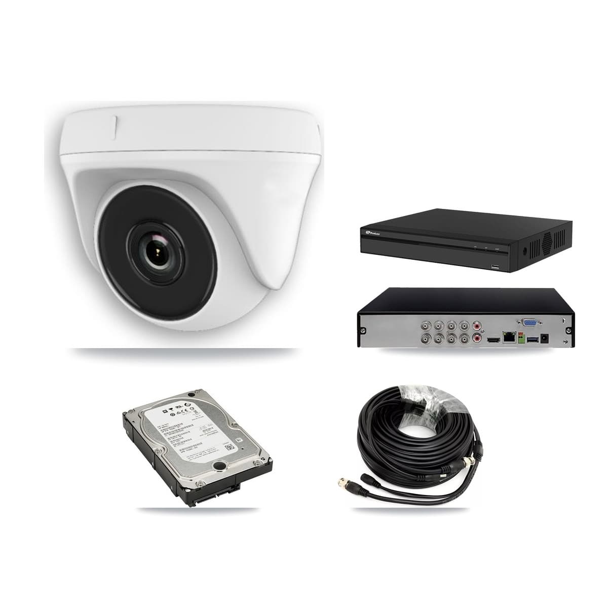 Prolux 8-Channel 2MP CCTV Kit — 7 Dome Cameras + 5TB Recording