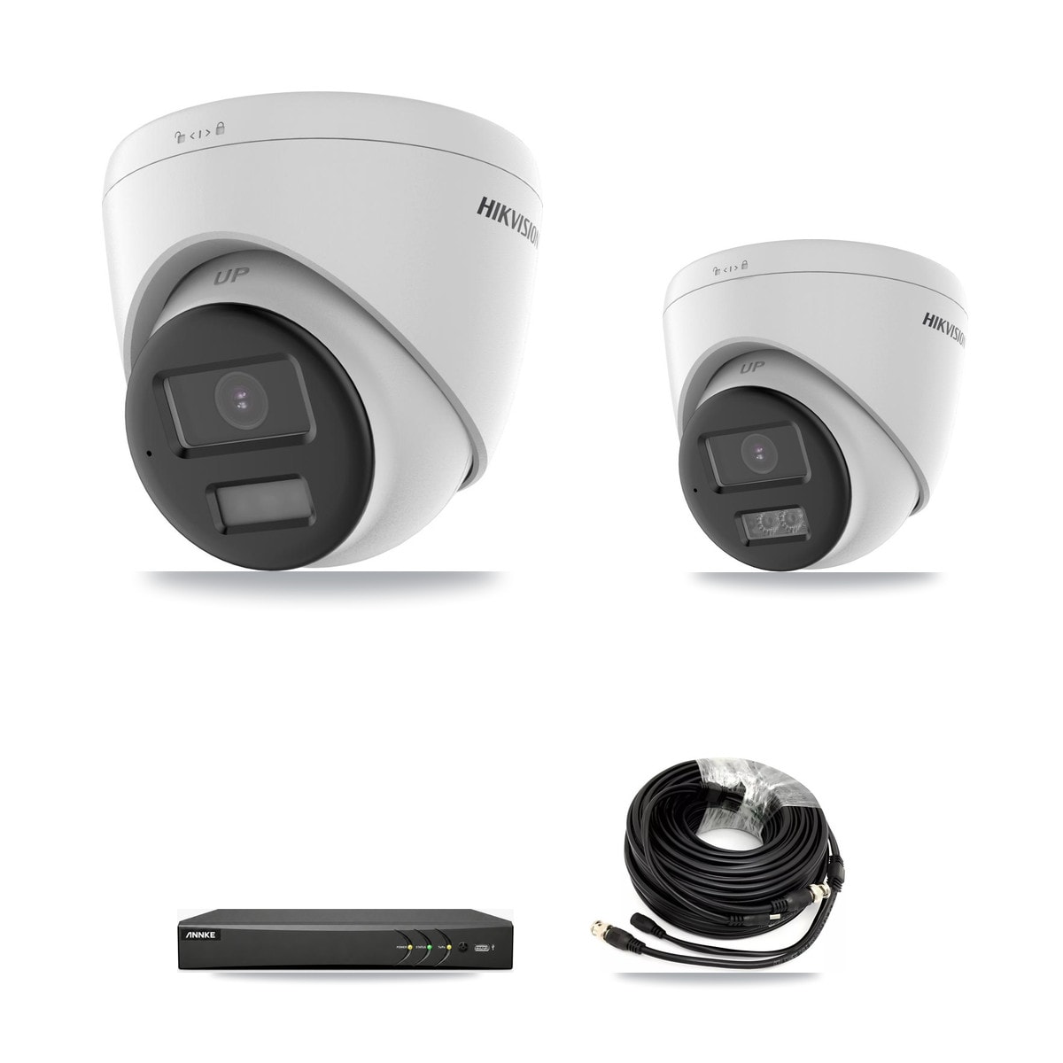 Hikvision & ANNKE 4-Channel 5MP CCTV Kit — 1 DS-2CE78K0T + 1 DS-2CE78K0T Turret Cameras + 3TB Recording - Image 1