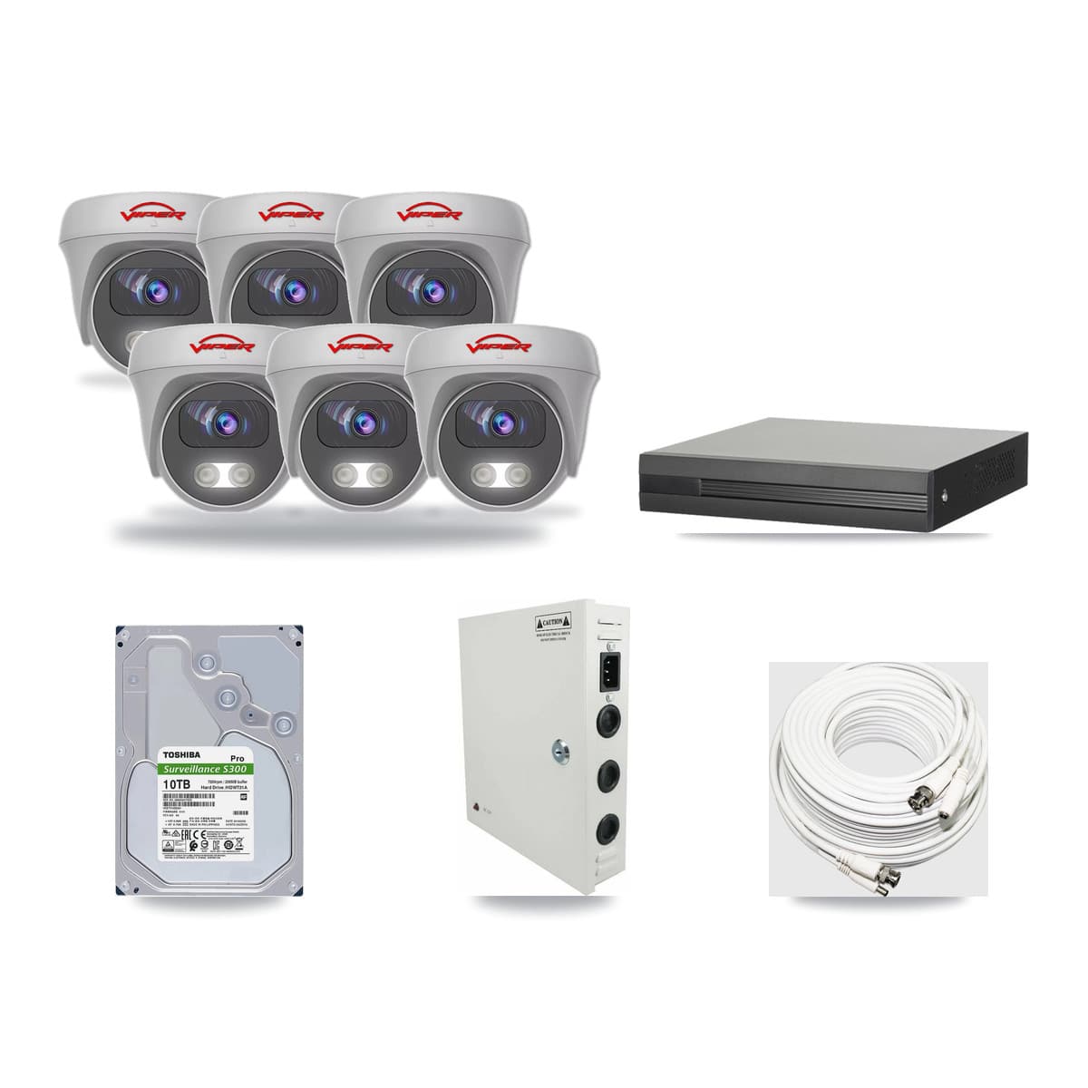 16-Channel 5MP CCTV Kit — 6 Viper Cameras + 10TB Recording - Image 1