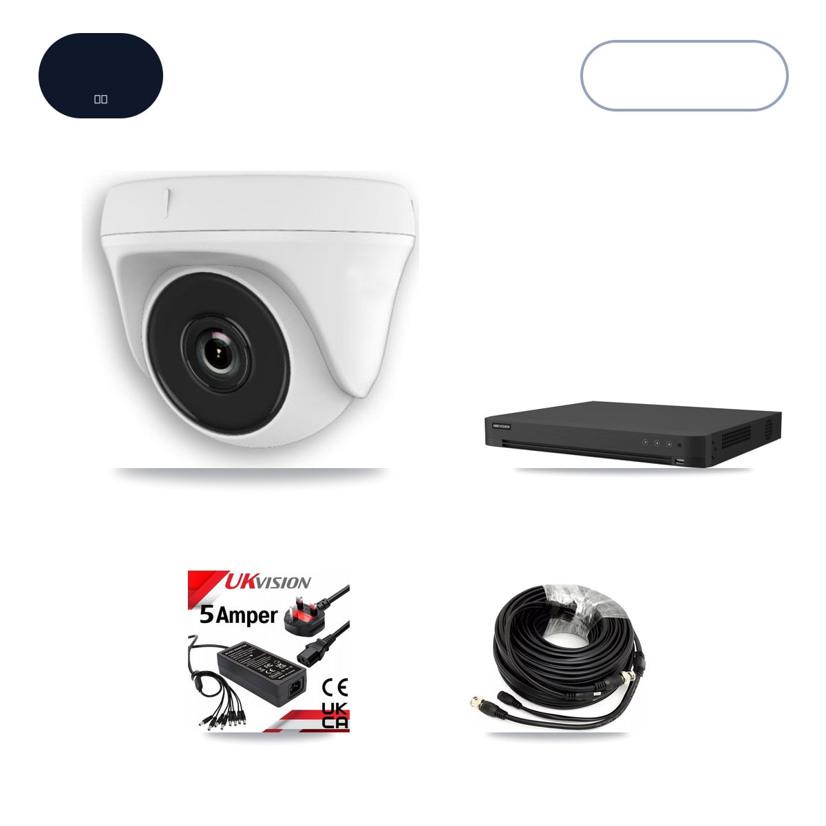 Hikvision iDS-7216HUHI-M2/XT 16-Channel DVR CCTV Kit — 6× HDT-2MP-N20W-2.8MM 2MP Cameras + 4TB HDD