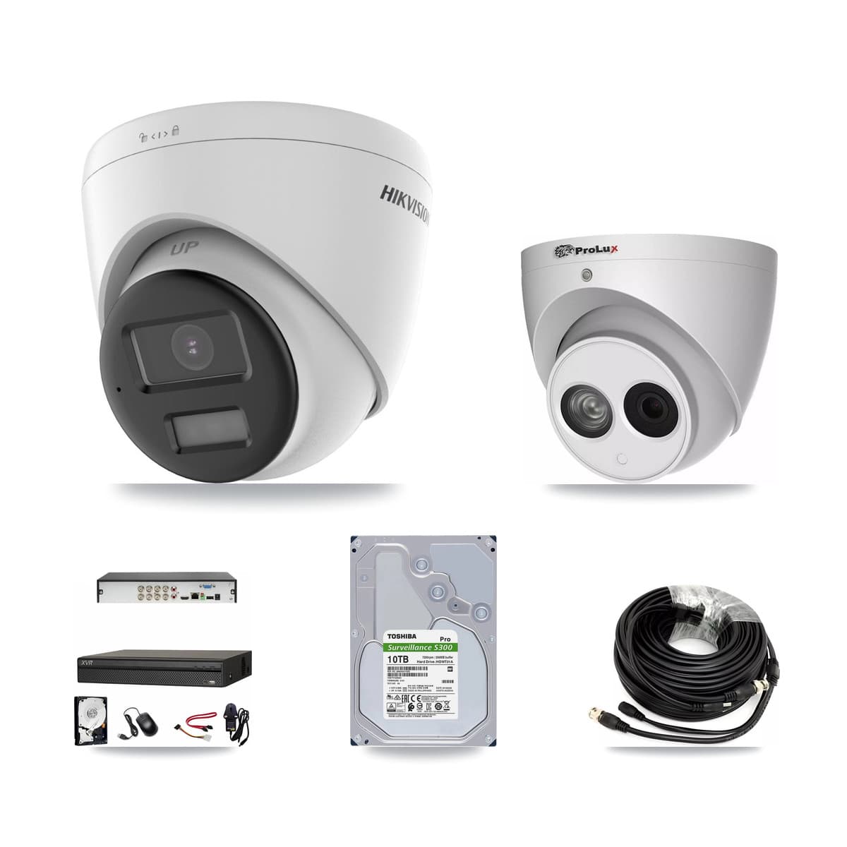 8-Channel 4MP – 4K CCTV Kit — 7 4K + 1 4MP Turret Cameras + 10TB Recording (XVR-3108AD Recorder)