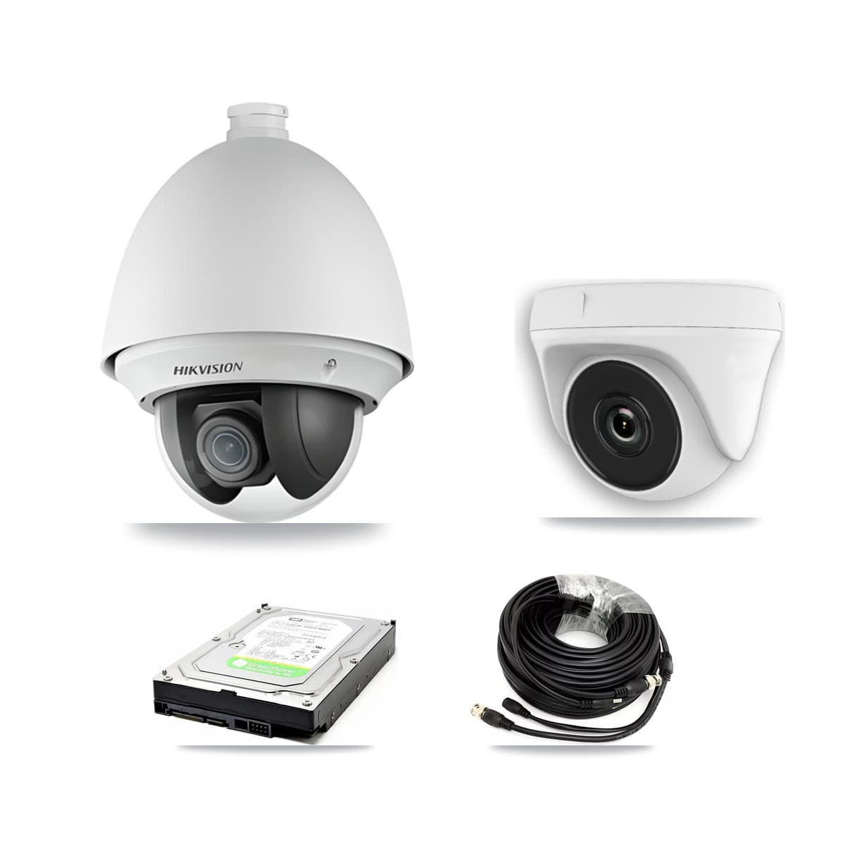 Hikvision 32-Channel 2MP CCTV Kit — 1 PTZ + 1 White Dome Cameras + 1TB Recording (IDS-7332HUHI Recorder)