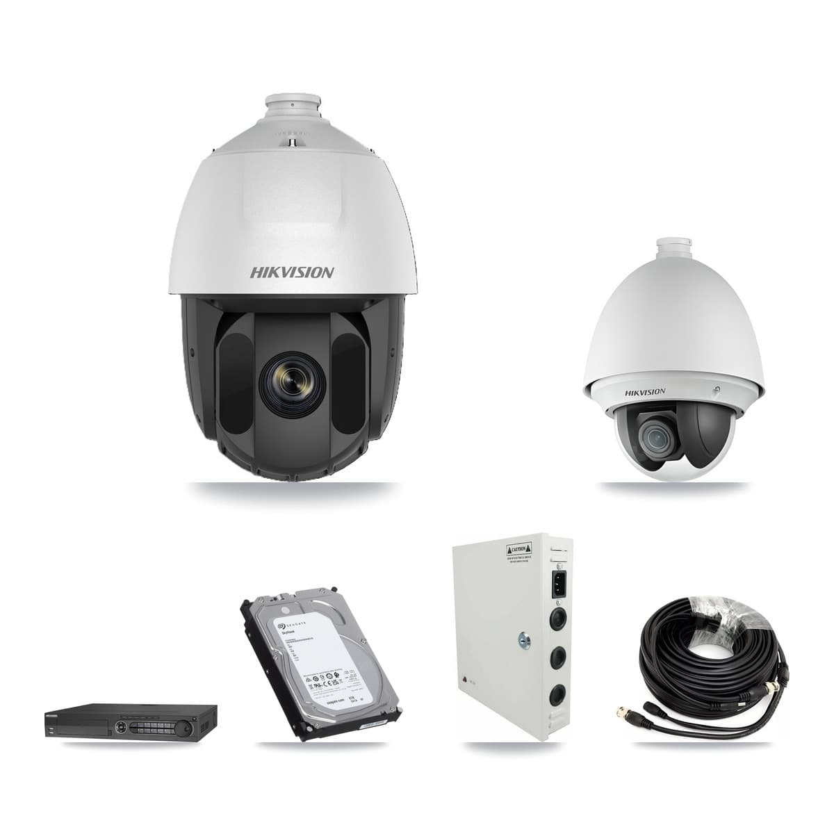 Hikvision 32-Channel 2MP CCTV Kit — 1 DS-2AE4225T + 22 DS-2AE5225TI PTZ Cameras + 2× 6TB Recording - Image 1