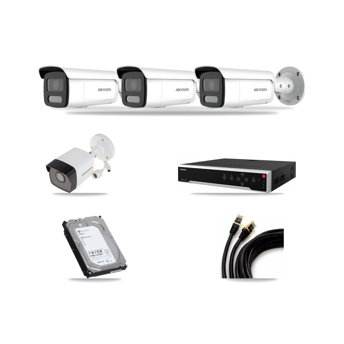 Hikvision 32-Channel 4MP – 5MP CCTV Kit — 1 5MP + 3 4MP Bullet Cameras + 6TB Recording - Image 1