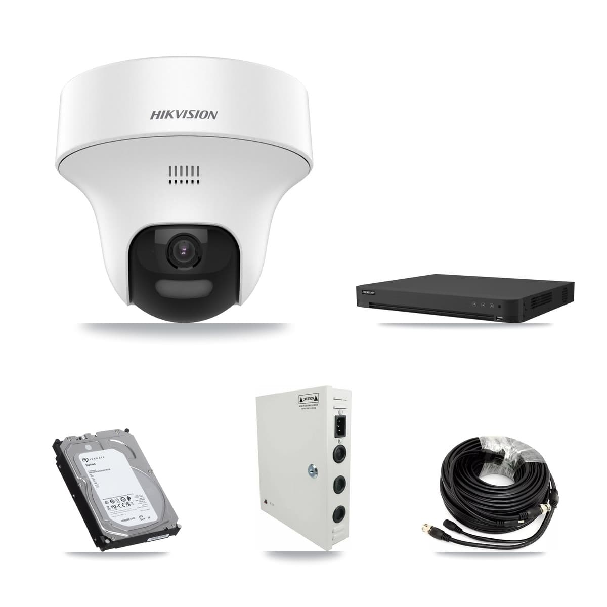 Hikvision 16-Channel 5MP CCTV Kit — 15 DS-2CE70K0T Turret Cameras + 6TB Recording (IDS-7216HUHI Recorder) - Image 1