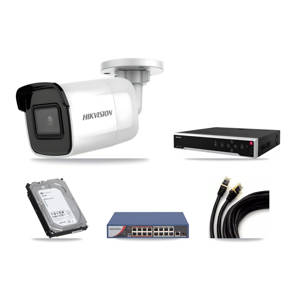 Hikvision 32-Channel 4K CCTV Kit — 28 Bullet Cameras + 3× 6TB Recording