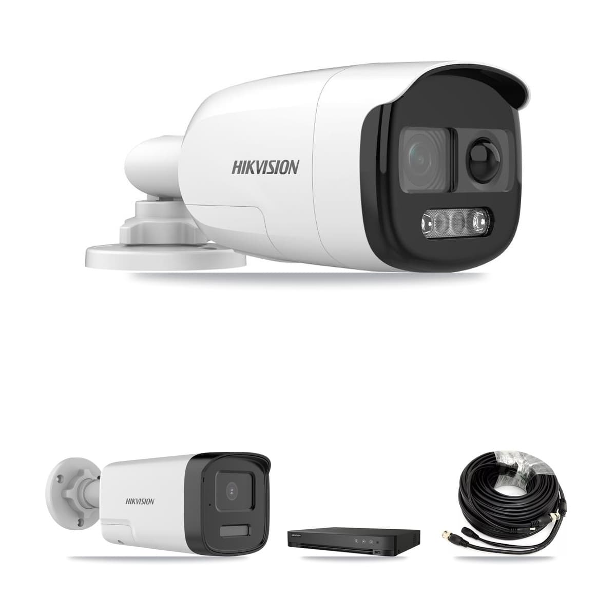 Hikvision 4-Channel 5MP CCTV Kit — 1 DS-2CE12KF3T + 1 DS-2CE17K0T Bullet Cameras + 3TB Recording (IDS-7204HUHI Recorder)