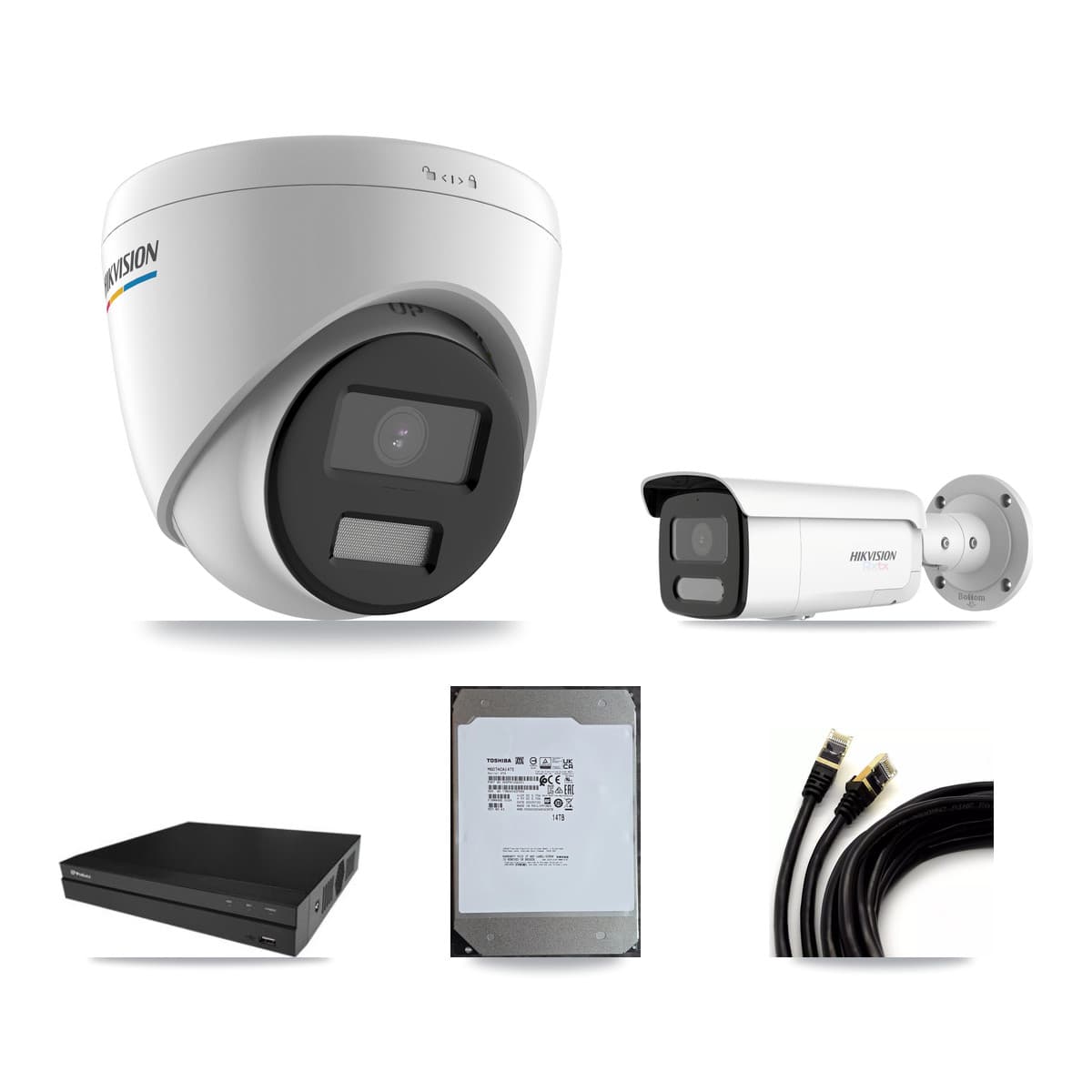 Hikvision & Prolux 16-Channel 2MP – 4K CCTV Kit — 15 2MP Turret + 1 4K Bullet Cameras + 14TB Recording - Image 1