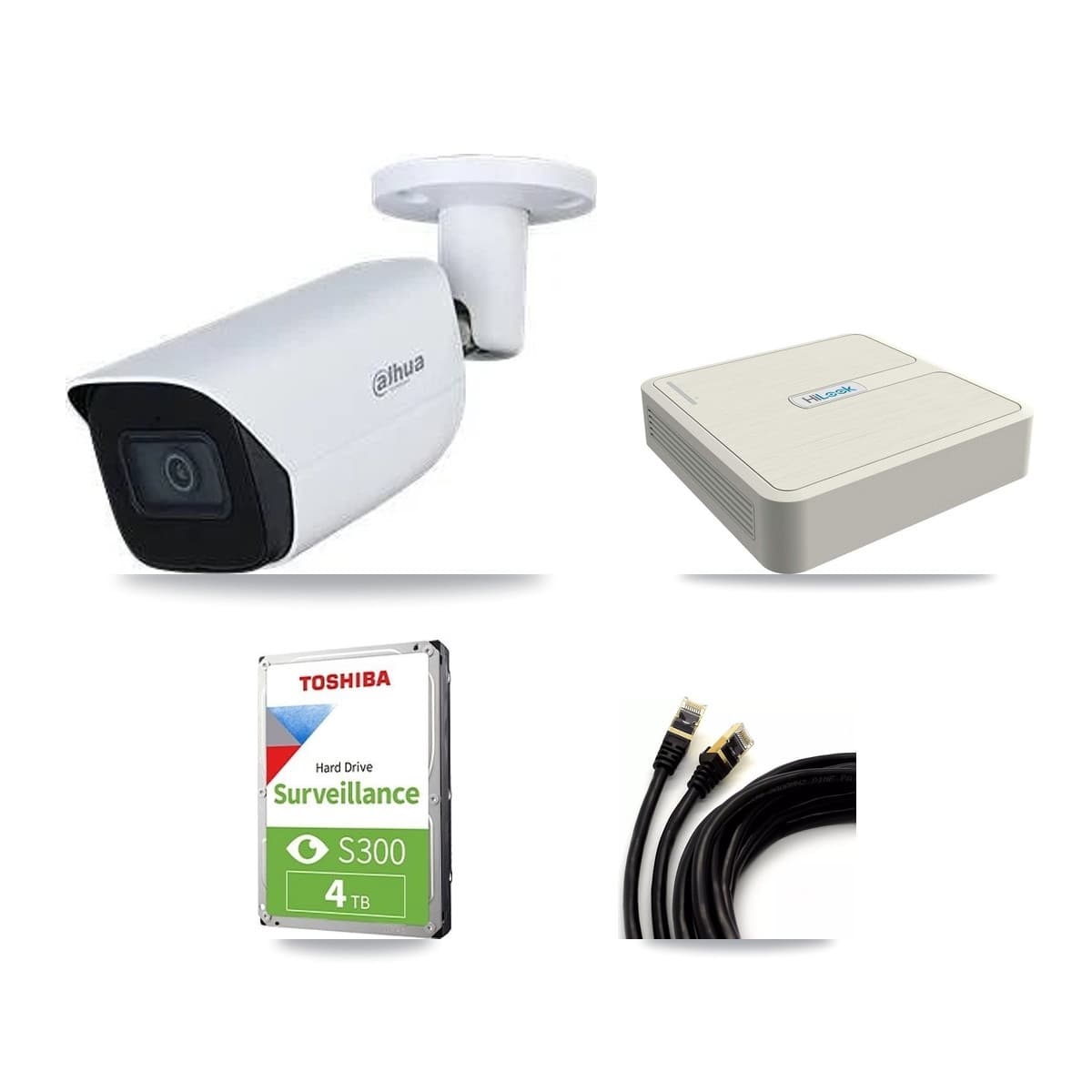 Dahua & HiLook 8-Channel 5MP CCTV Kit — 3 Bullet Cameras + 4TB Recording (NVR-108H-D Recorder) - Image 1