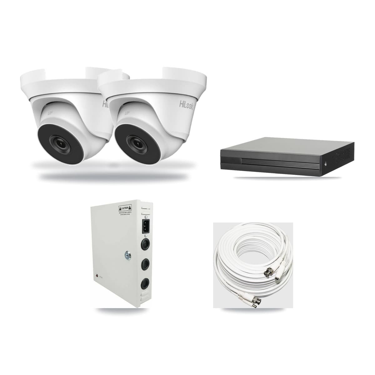 4-Channel 4MP CCTV Kit — 2 HiLook Turret Cameras + 3TB Recording - Image 1