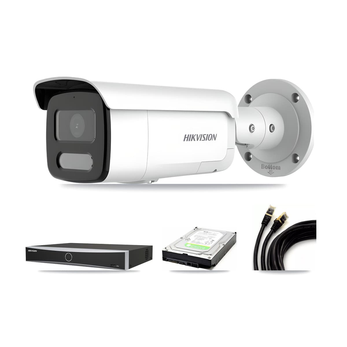 Hikvision 4-Channel 4MP CCTV Kit — 2 Bullet Cameras + 1TB Recording