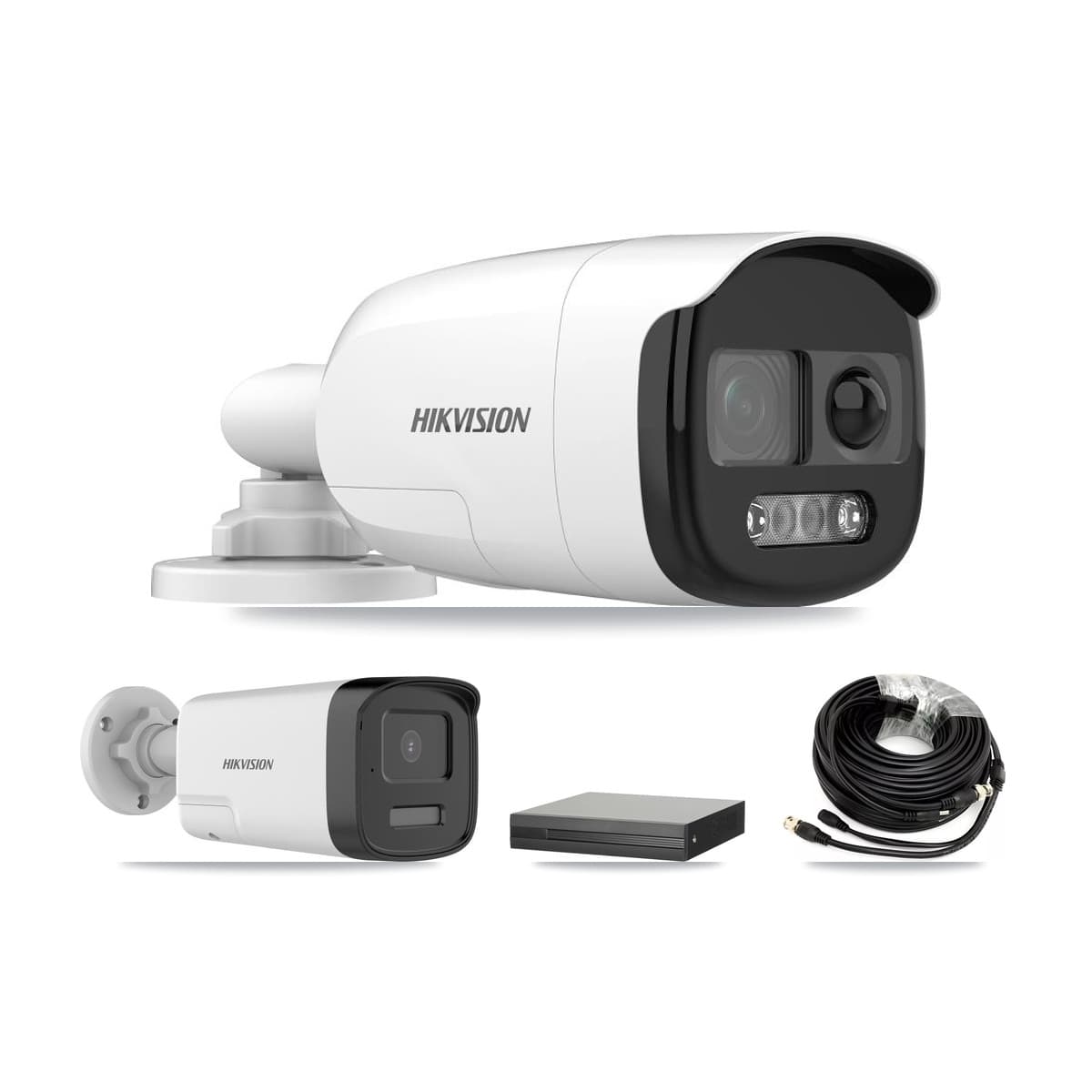 Hikvision 16-Channel 5MP CCTV Kit — 1 DS-2CE12KF3T + 1 DS-2CE17K0T Bullet Cameras + 3TB Recording (XVR-3116HS Recorder)