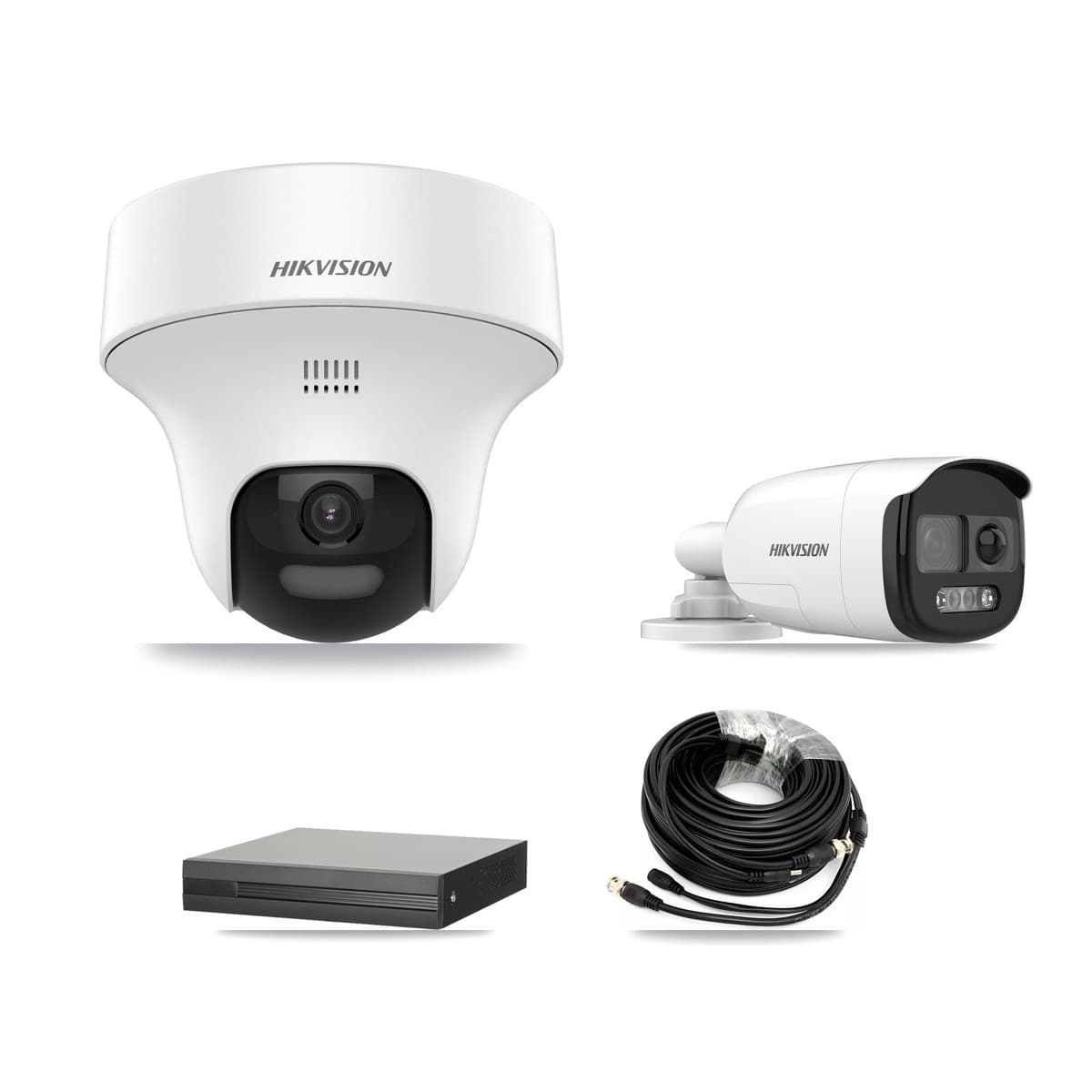 Hikvision 8-Channel 5MP CCTV Kit — 2 DS-2CE12KF3T Bullet + 4 DS-2CE70K0T Turret Cameras + 8TB Recording (XVR-3108HS Recorder)