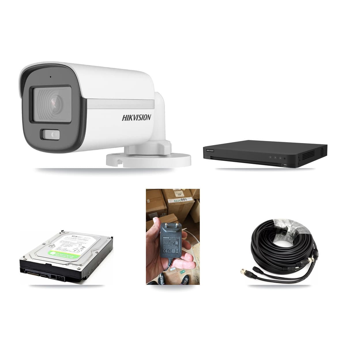 Hikvision 16-Channel 5MP CCTV Kit — 1 DS-2CE12KF0T Bullet Camera + 1TB Recording (IDS-7216HUHI Recorder)