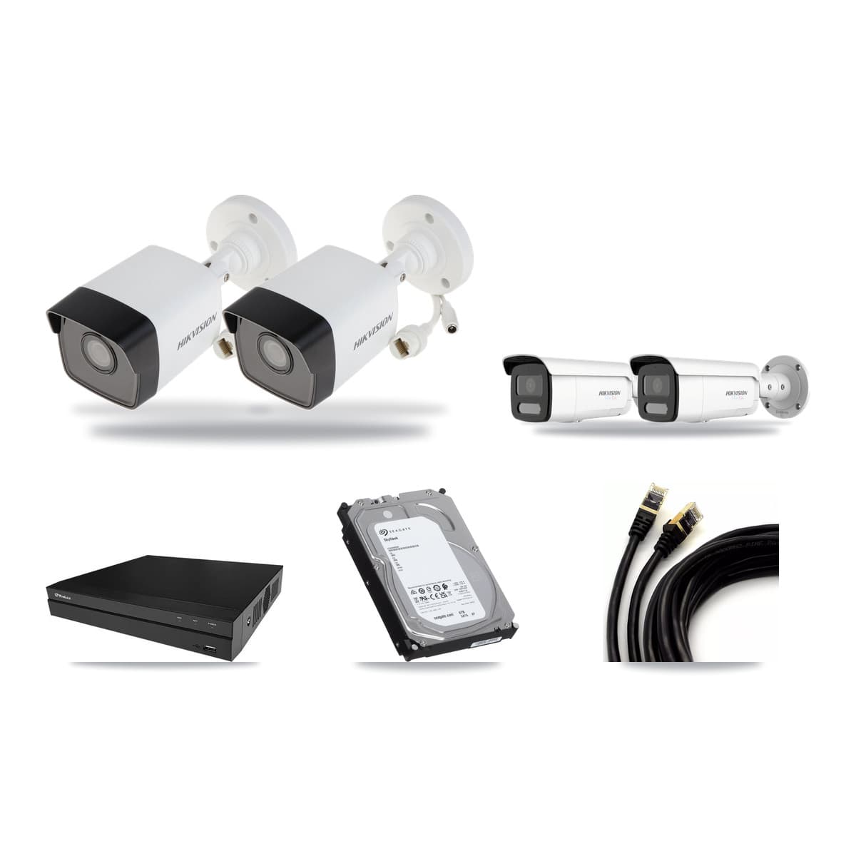 Hikvision & Prolux 8-Channel 5MP – 4K CCTV Kit — 2 5MP + 2 4K Bullet Cameras + 6TB Recording - Image 1