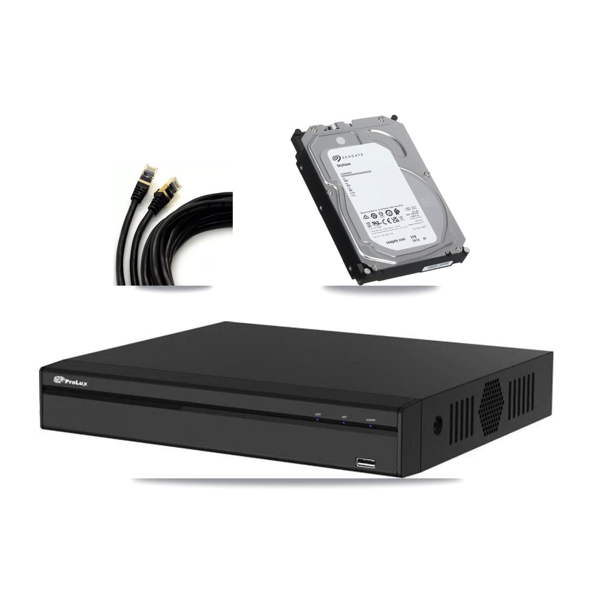 Prolux 4-channel CCTV kit: 3 cameras (3× 5MP Dome), 6TB hard drive