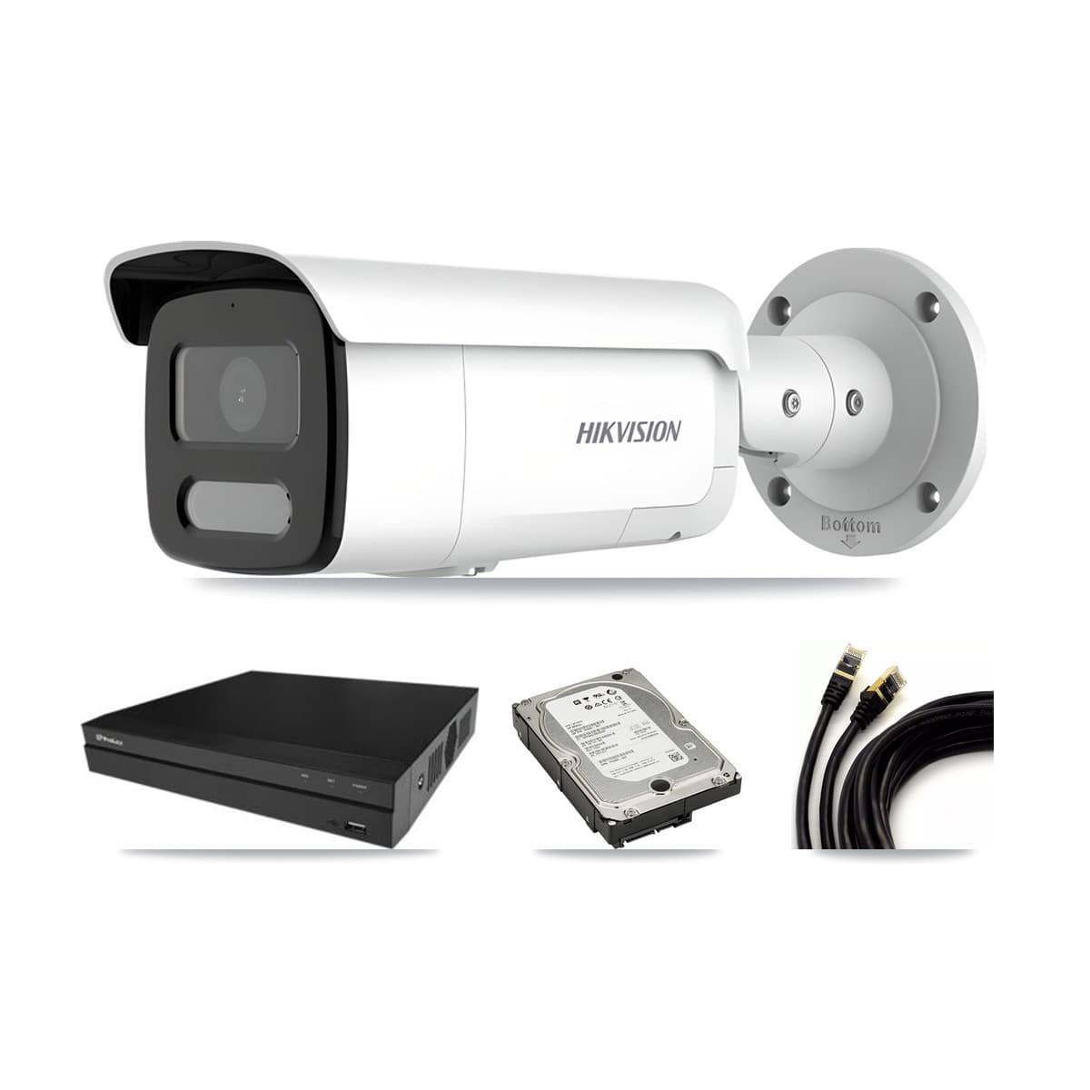 Hikvision & Prolux 16-Channel 4MP CCTV Kit — 4 Bullet Cameras + 5TB Recording