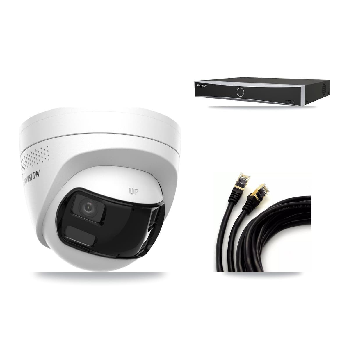 Hikvision 4-Channel 4K CCTV Kit — 1 DS-2CD1383G2P Turret Camera + 3TB Recording