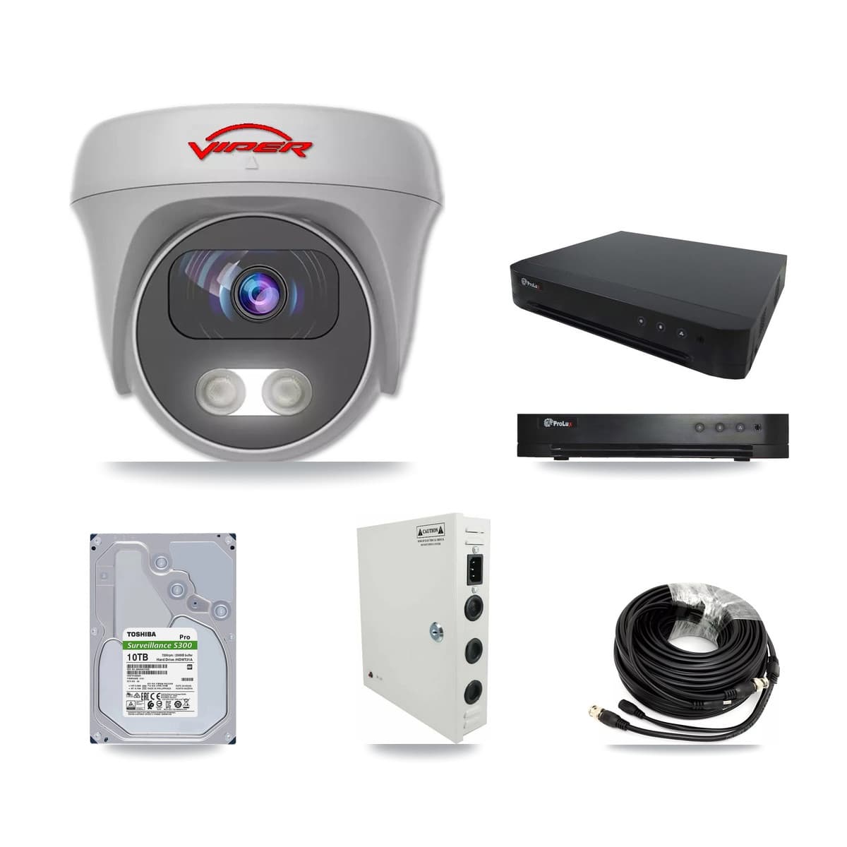 Viper & Prolux 16-Channel 5MP CCTV Kit — 12 Cameras + 10TB Recording - Image 1