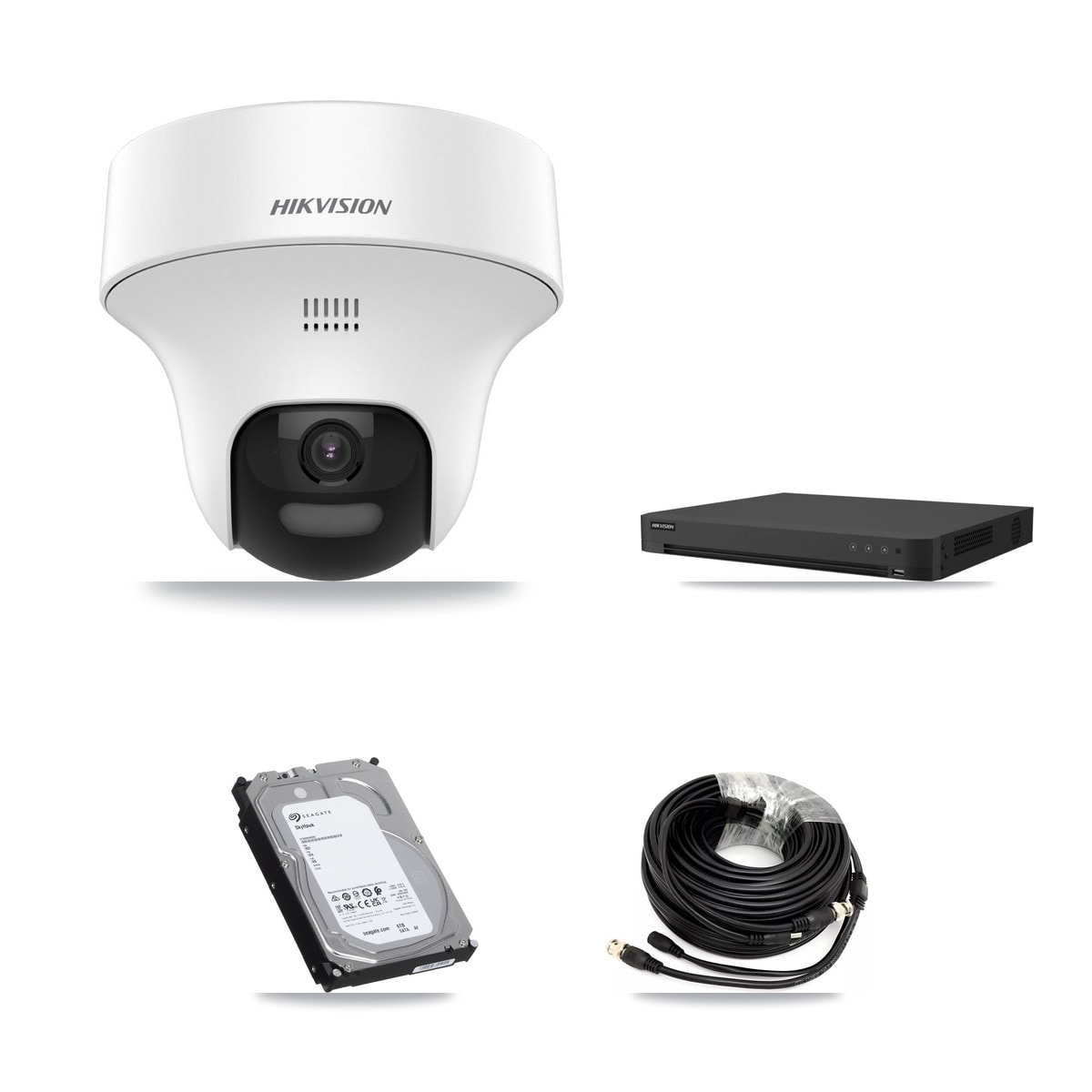 Hikvision 32-Channel 5MP CCTV Kit — 6 DS-2CE70K0T Turret Cameras + 6TB Recording (IDS-7232HQHI Recorder) - Image 1