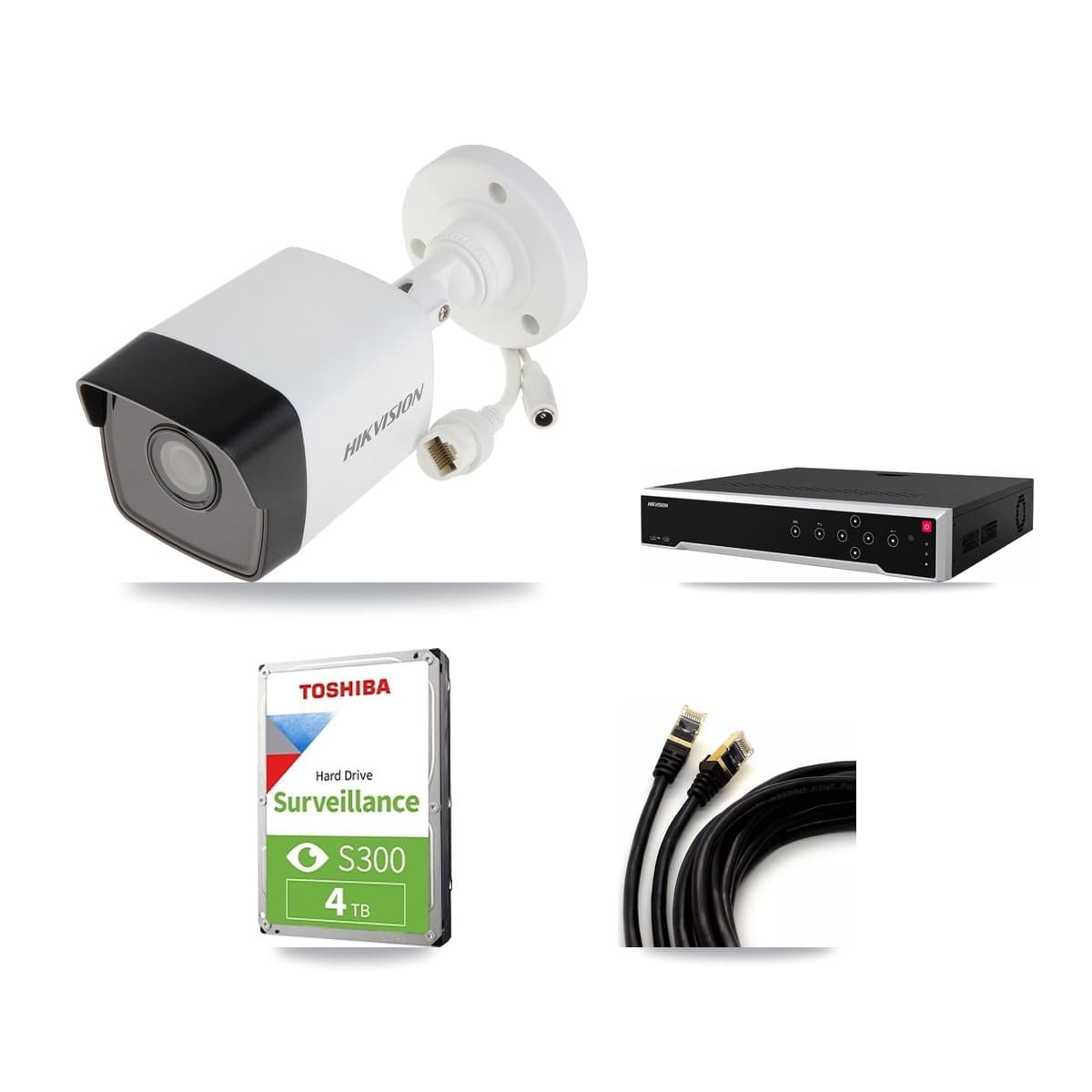 Hikvision 32-Channel 5MP CCTV Kit — 3 DS-2CD1053G0 Bullet Cameras + 4TB Recording