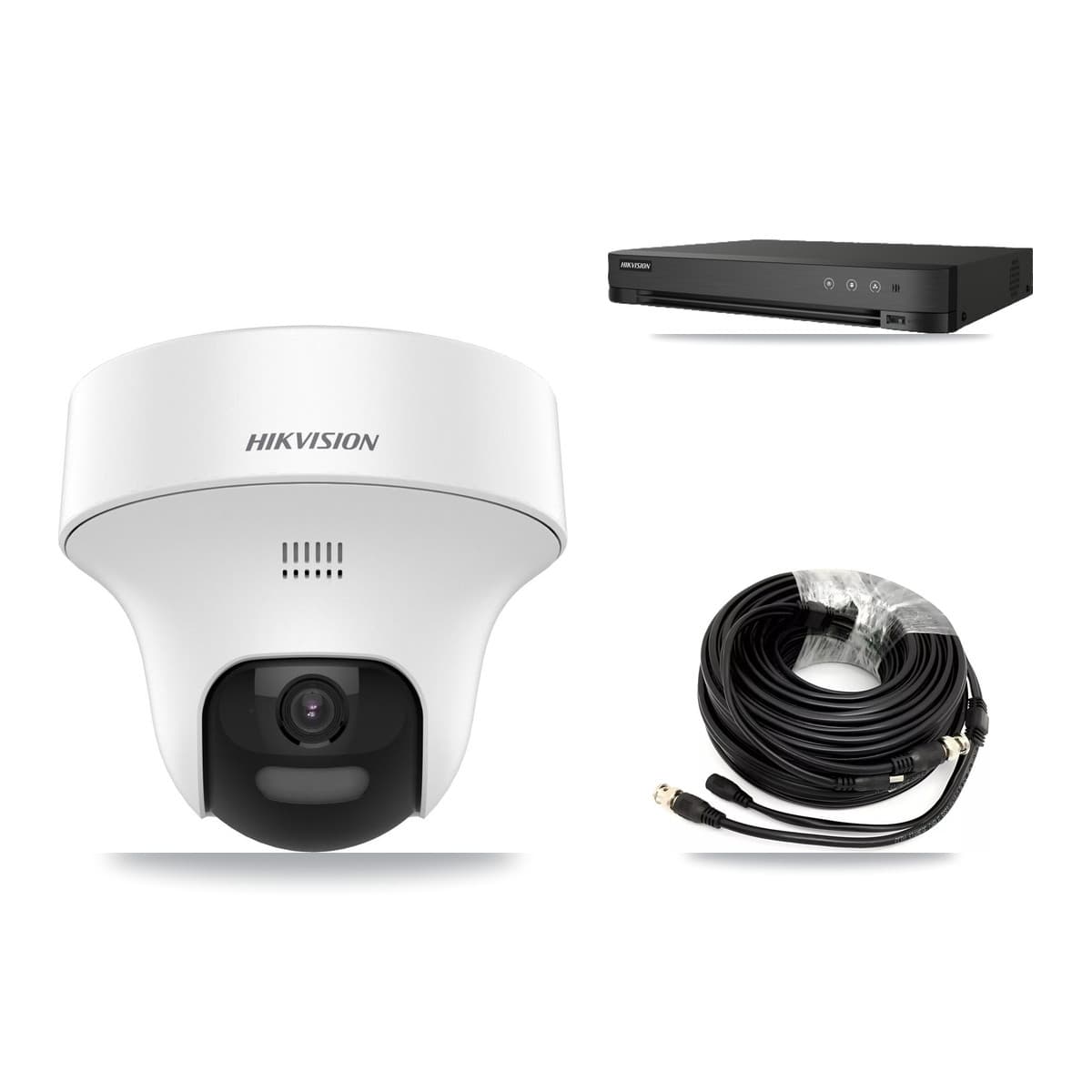Hikvision 8-Channel 5MP CCTV Kit — 6 DS-2CE70K0T Turret Cameras + 8TB Recording (IDS-7208HQHI Recorder)