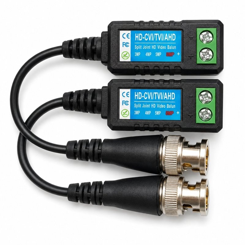 Passive HD-CVI TVI AHD Video Balun Screw Terminal for CCTV UTP Cable
